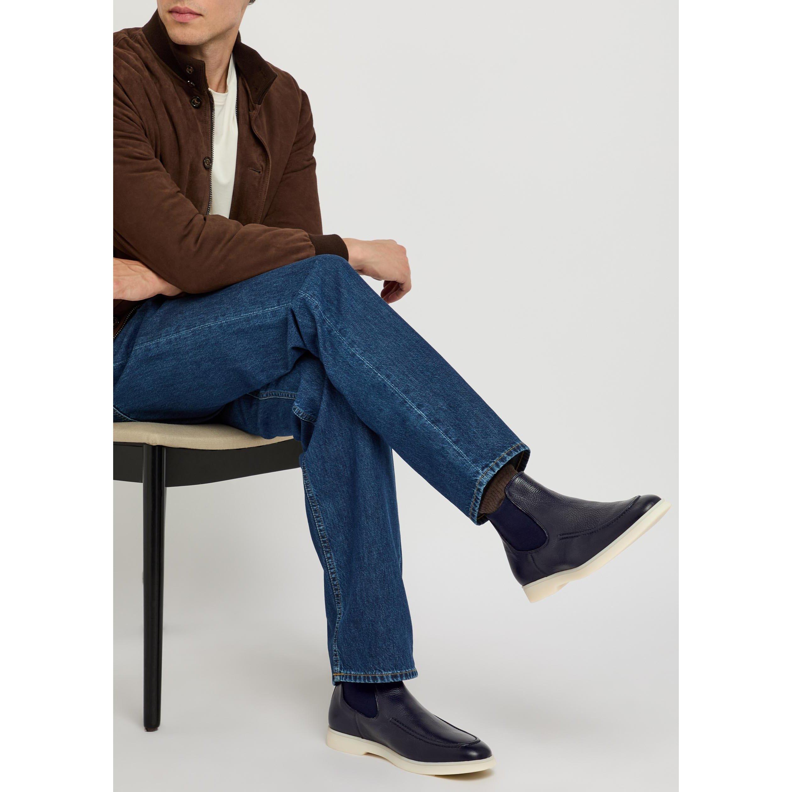 NAVY - Aurelien - CITY CHELSEA BOOT GRAIN LEATHE - 3