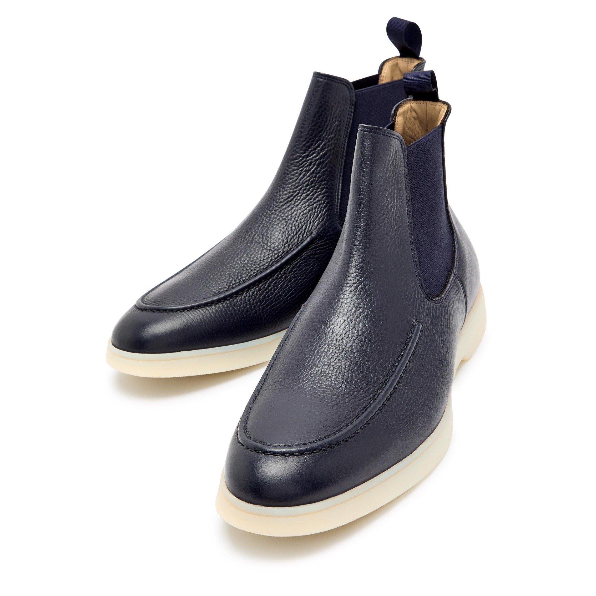 NAVY - Aurelien - CITY CHELSEA BOOT GRAIN LEATHE - 4