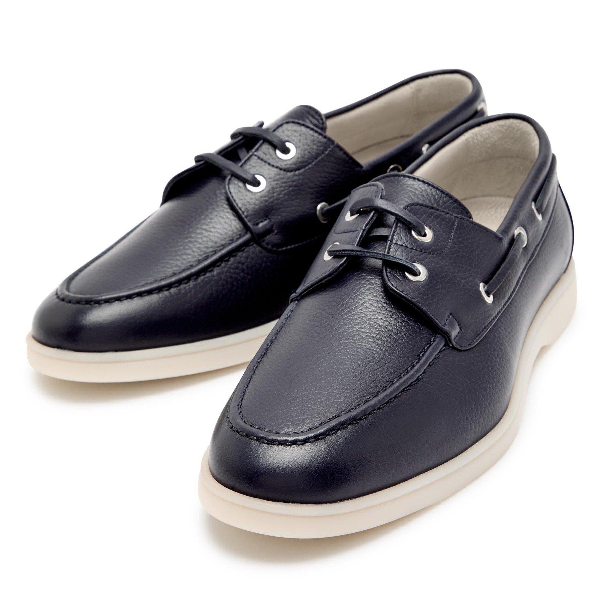 NAVY - Aurelien - Men's Boot Leather Loafers - 3