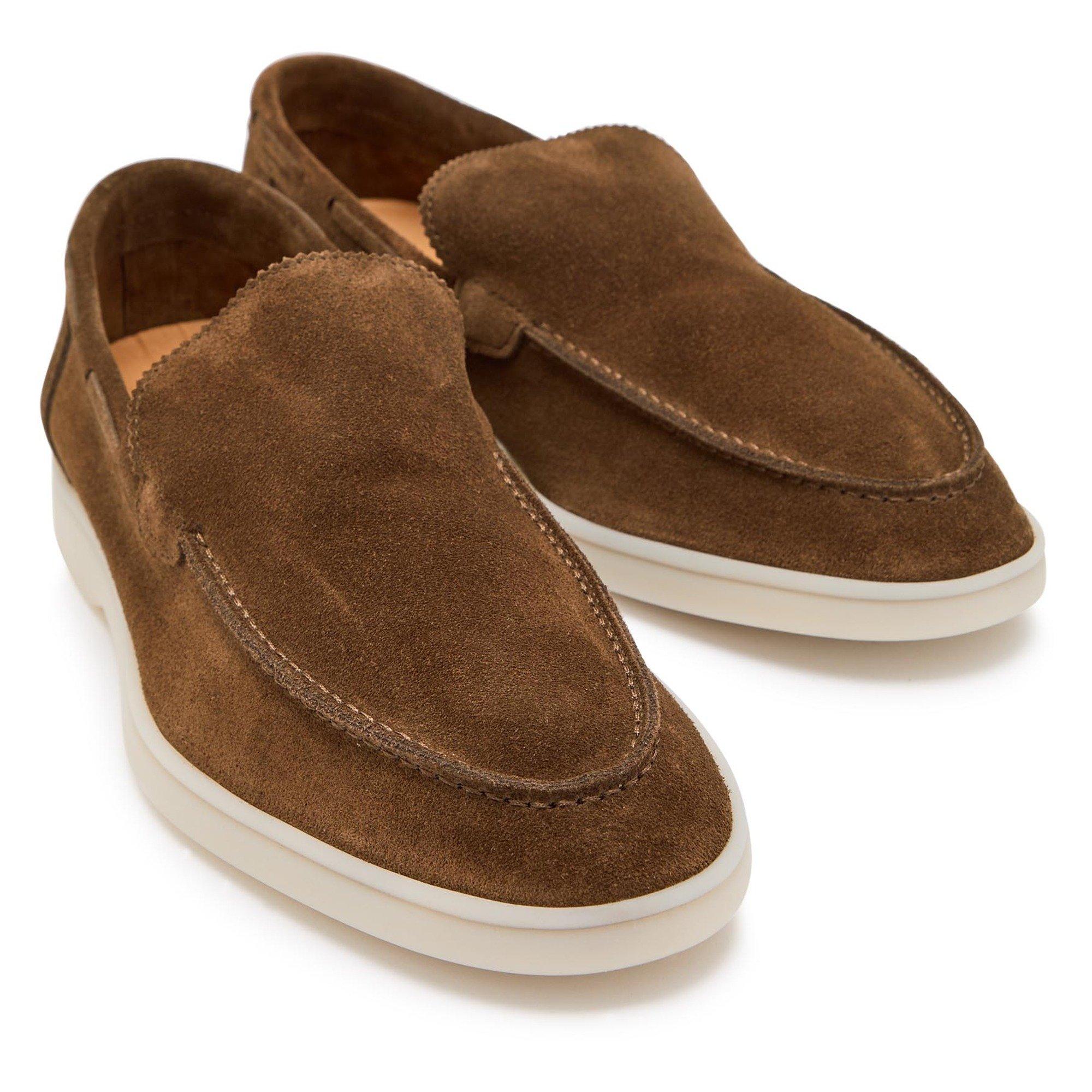 BROWN - Aurelien - Men's Yacht Suede Loafers - 3