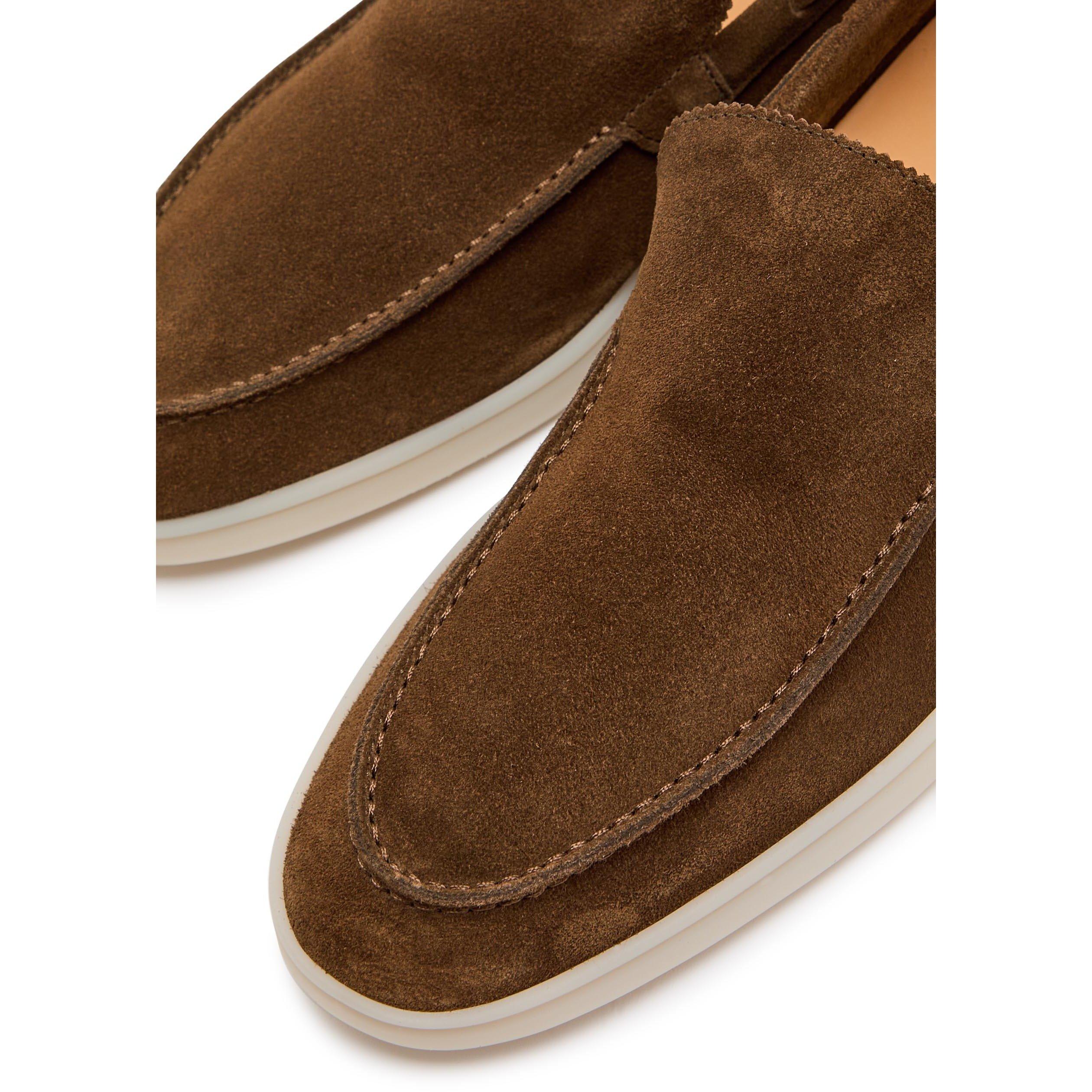 BROWN - Aurelien - Men's Yacht Suede Loafers - 4