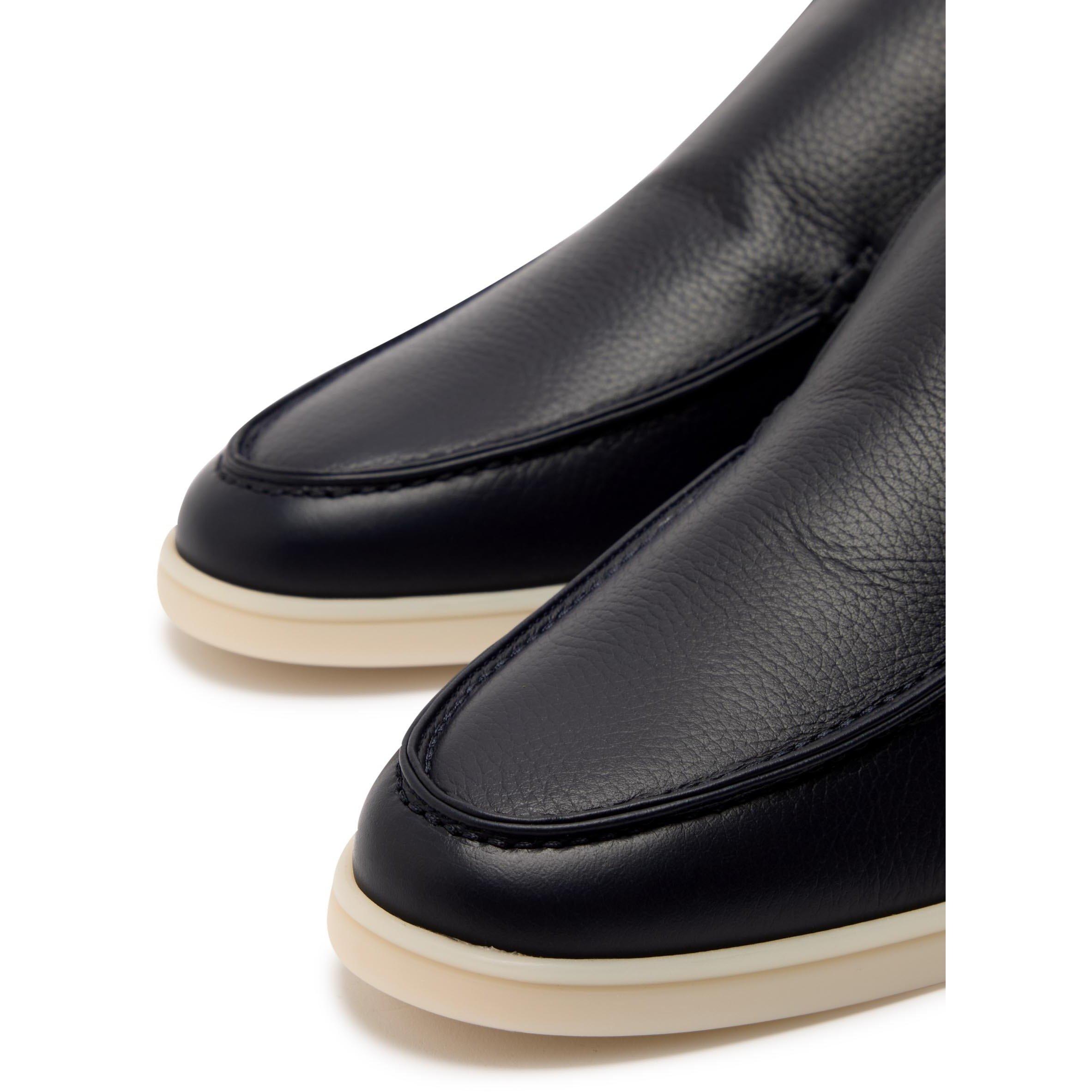 NAVY - Aurelien - Men's City Grain Leather Loafers - 4
