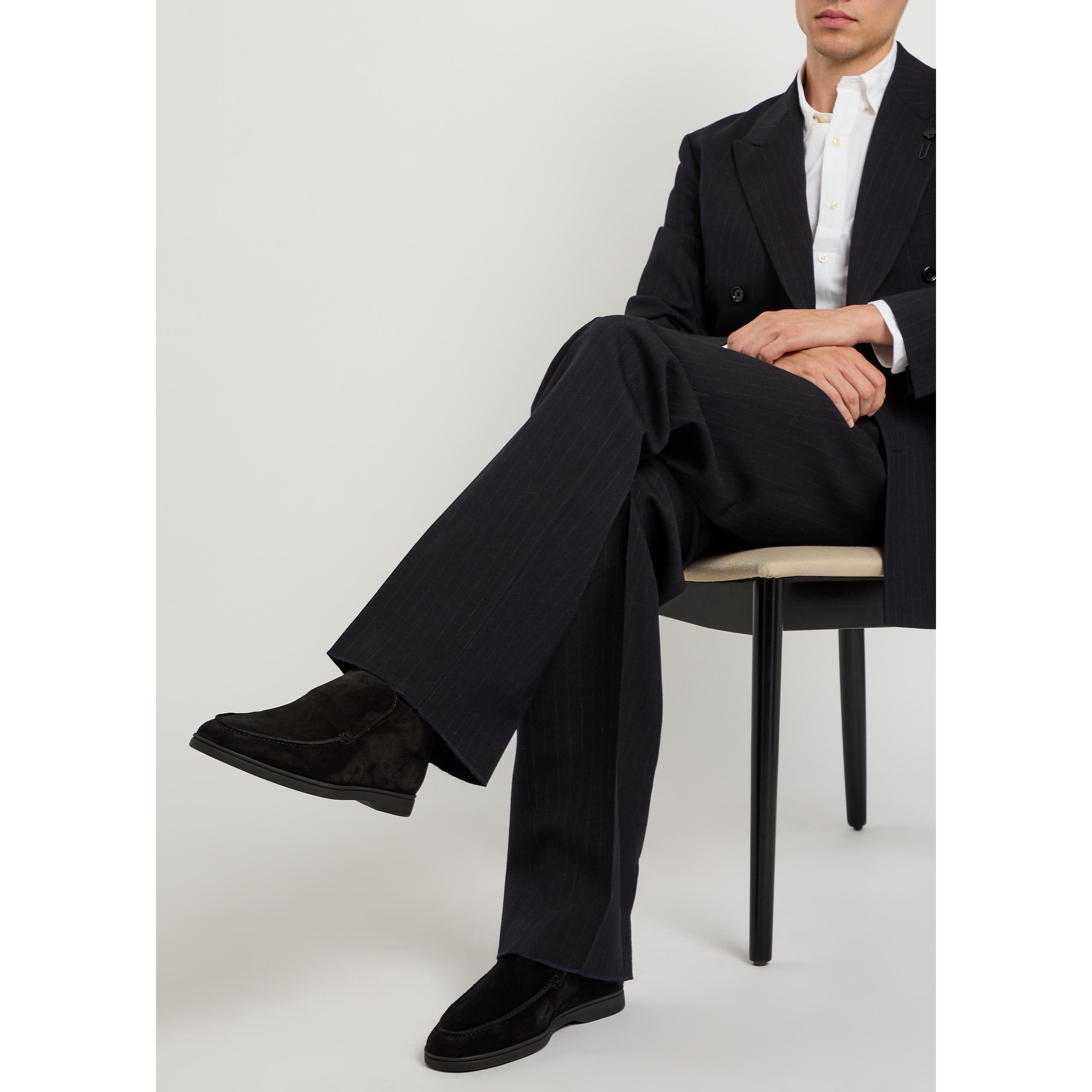 BLACK - Aurelien - Men's City Suede Loafers - 3