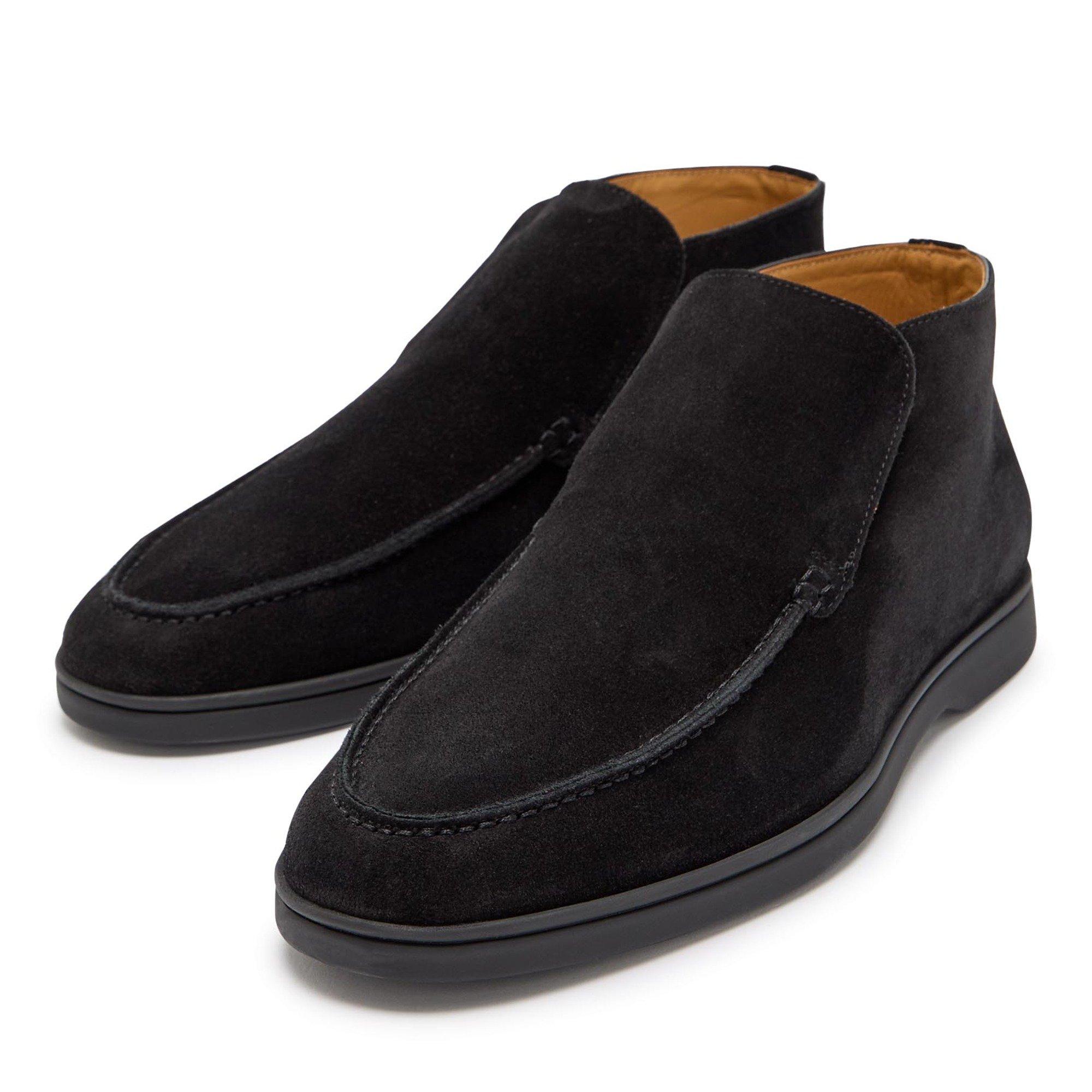 BLACK - Aurelien - Men's City Suede Loafers - 4