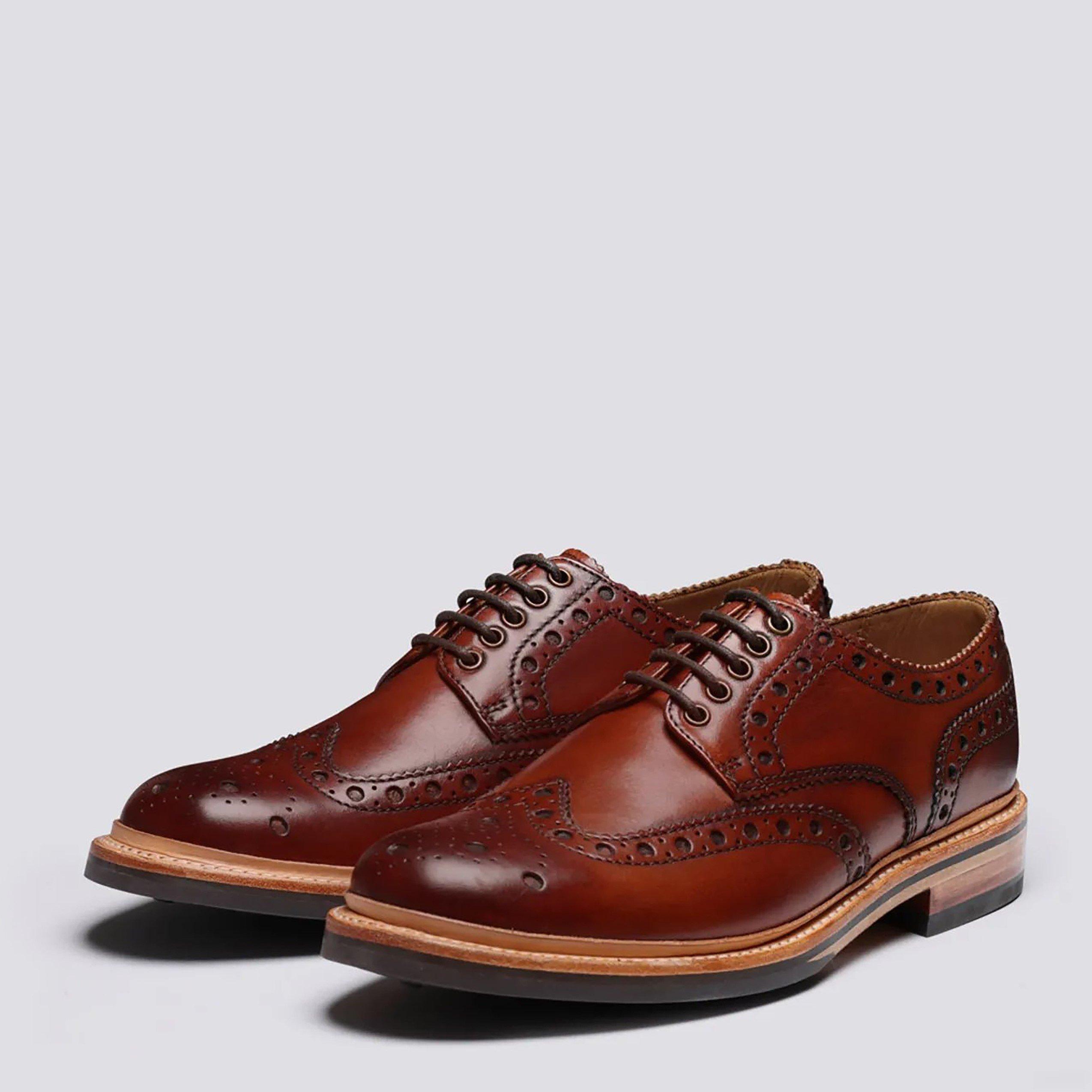Tan Handpainted - Grenson - Archie Brogue - 4