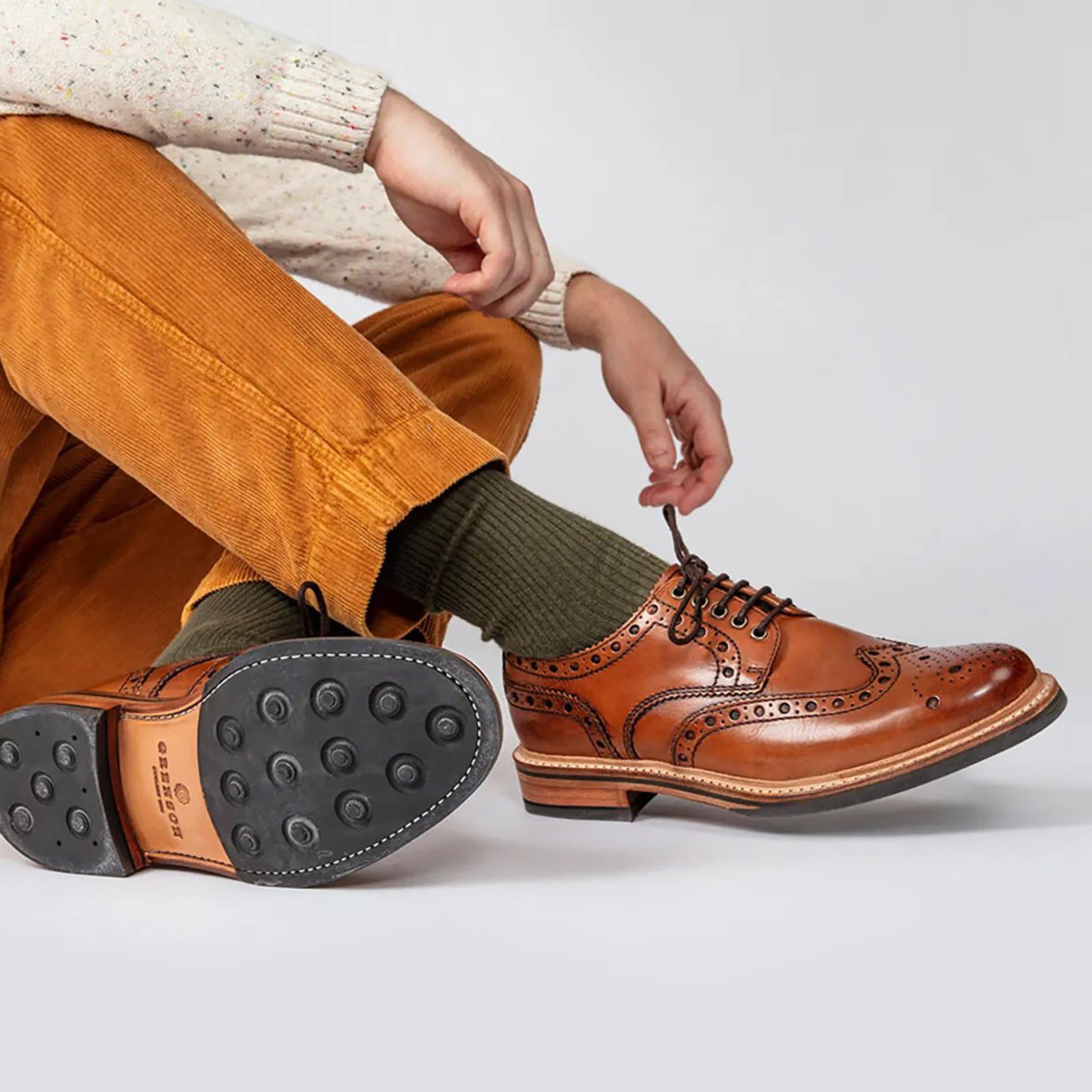 Tan Handpainted - Grenson - Archie Brogue - 6
