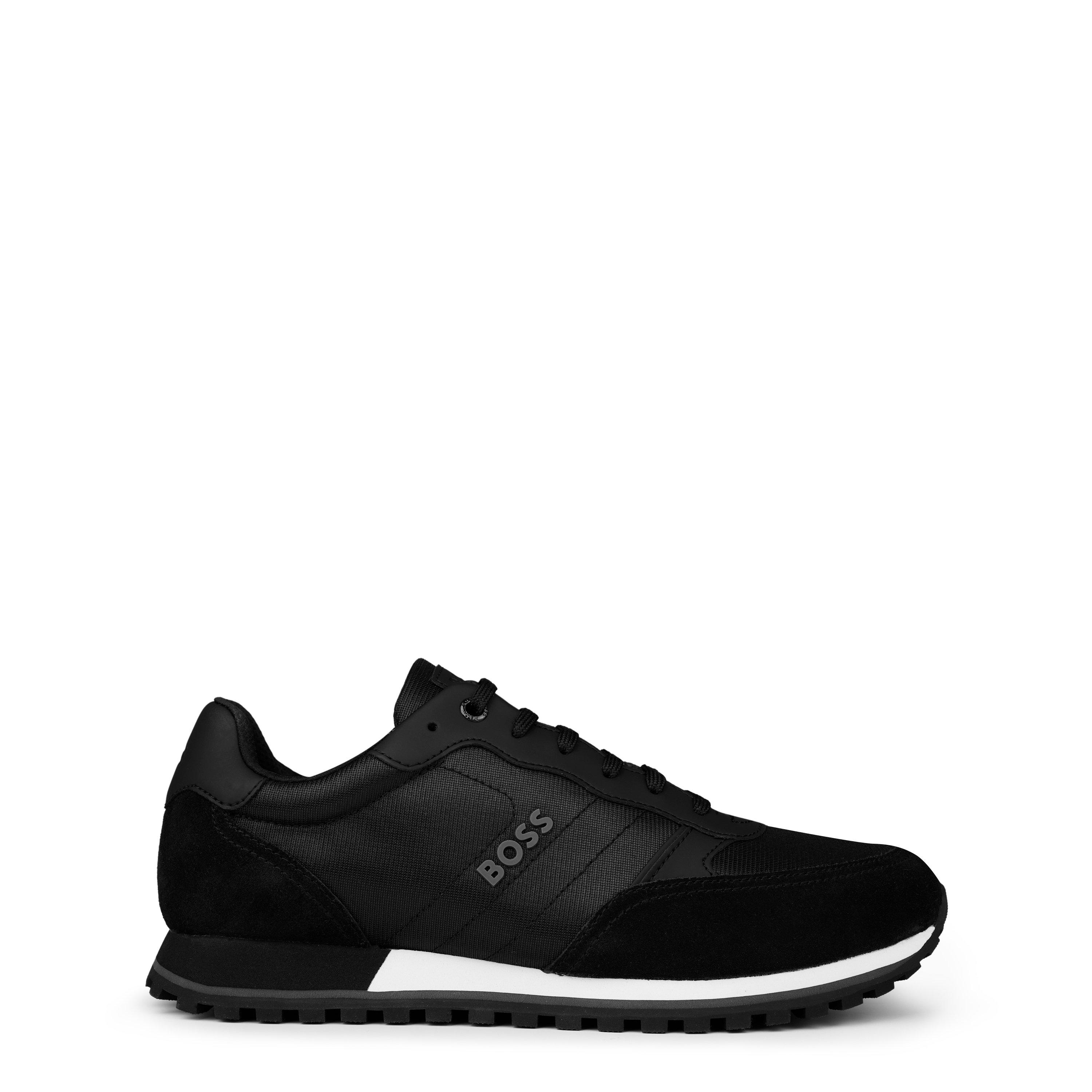 Black 001 - Boss - Men's Parkour Runners Textured Mesh Trainers - 1
