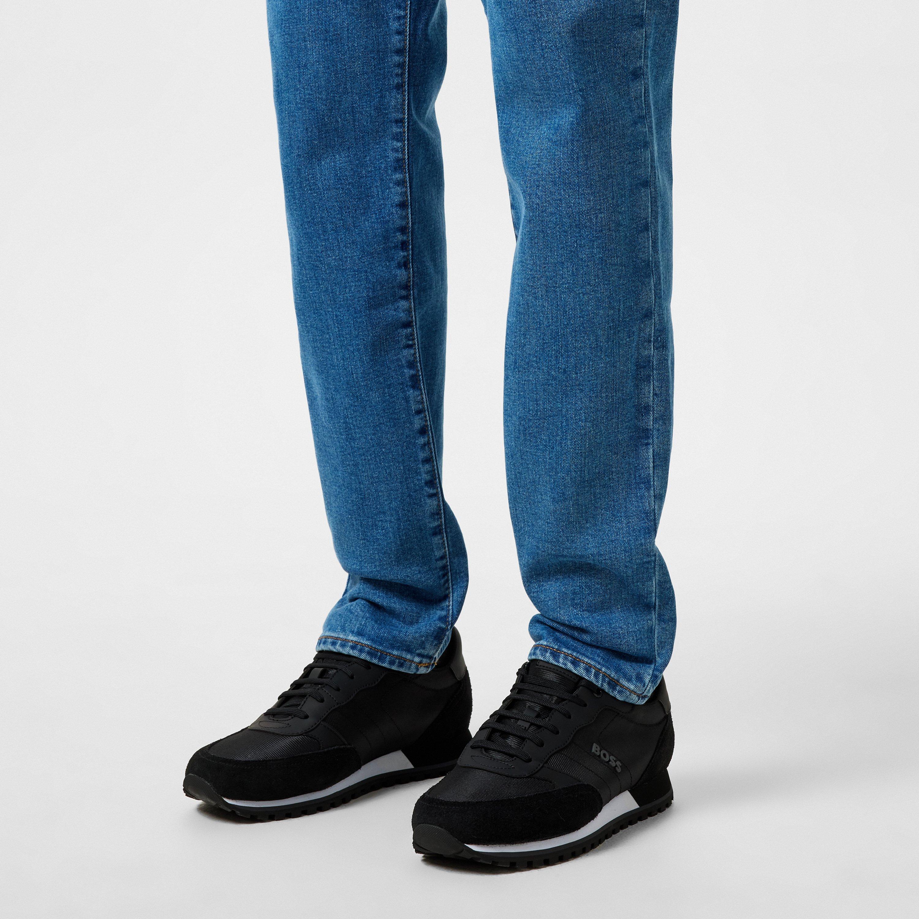 Black 001 - Boss - Men's Parkour Runners Textured Mesh Trainers - 2