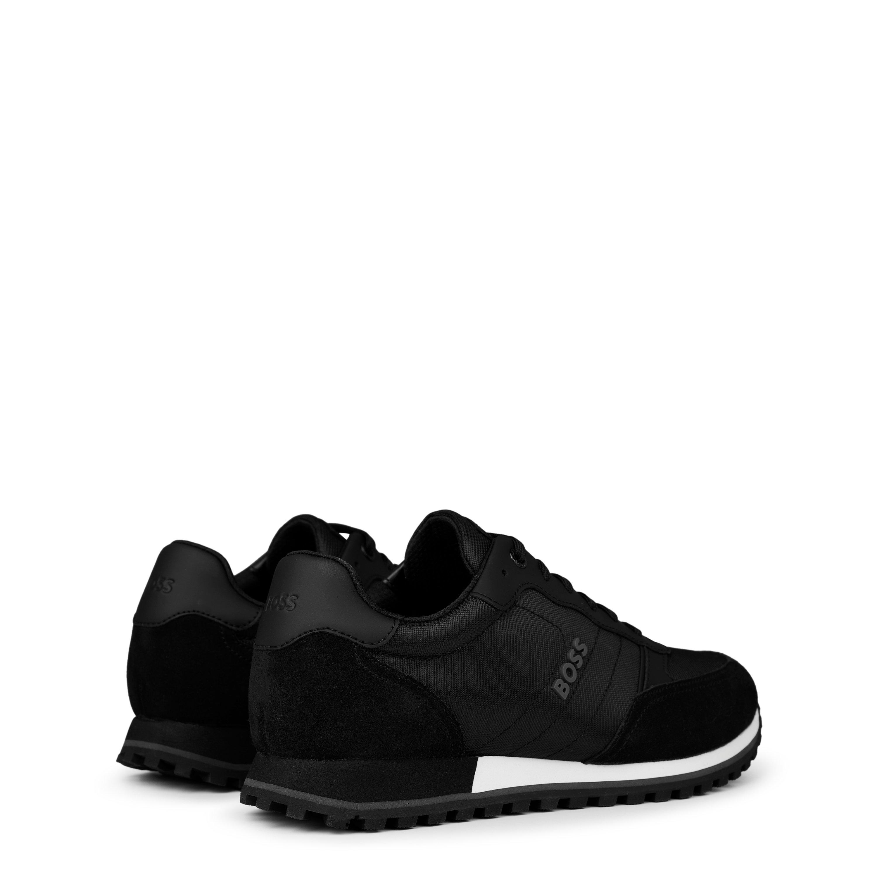 Black 001 - Boss - Men's Parkour Runners Textured Mesh Trainers - 5