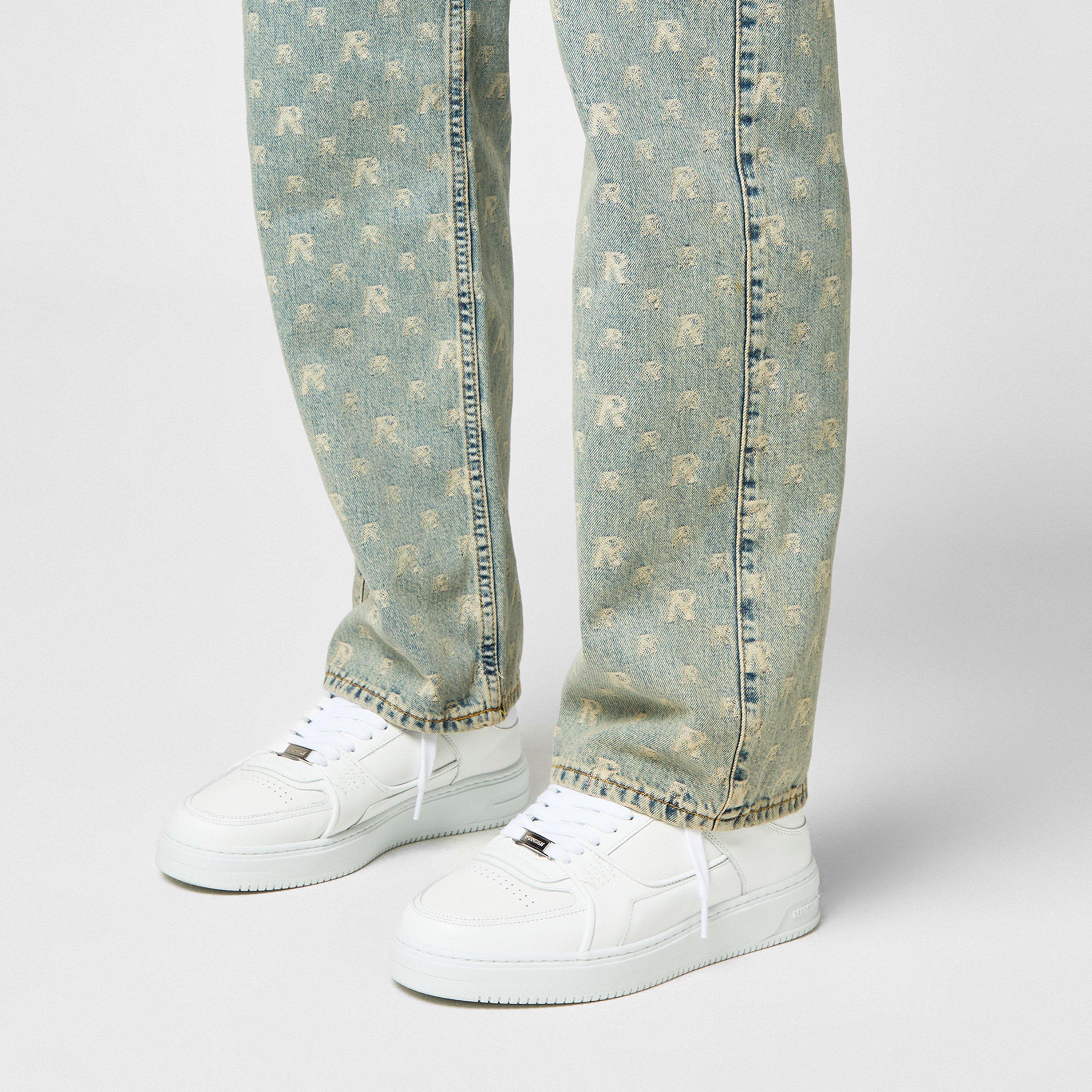 Flat White - Represent - Men's Apex Low Trainers, Two-Tone Design - 2