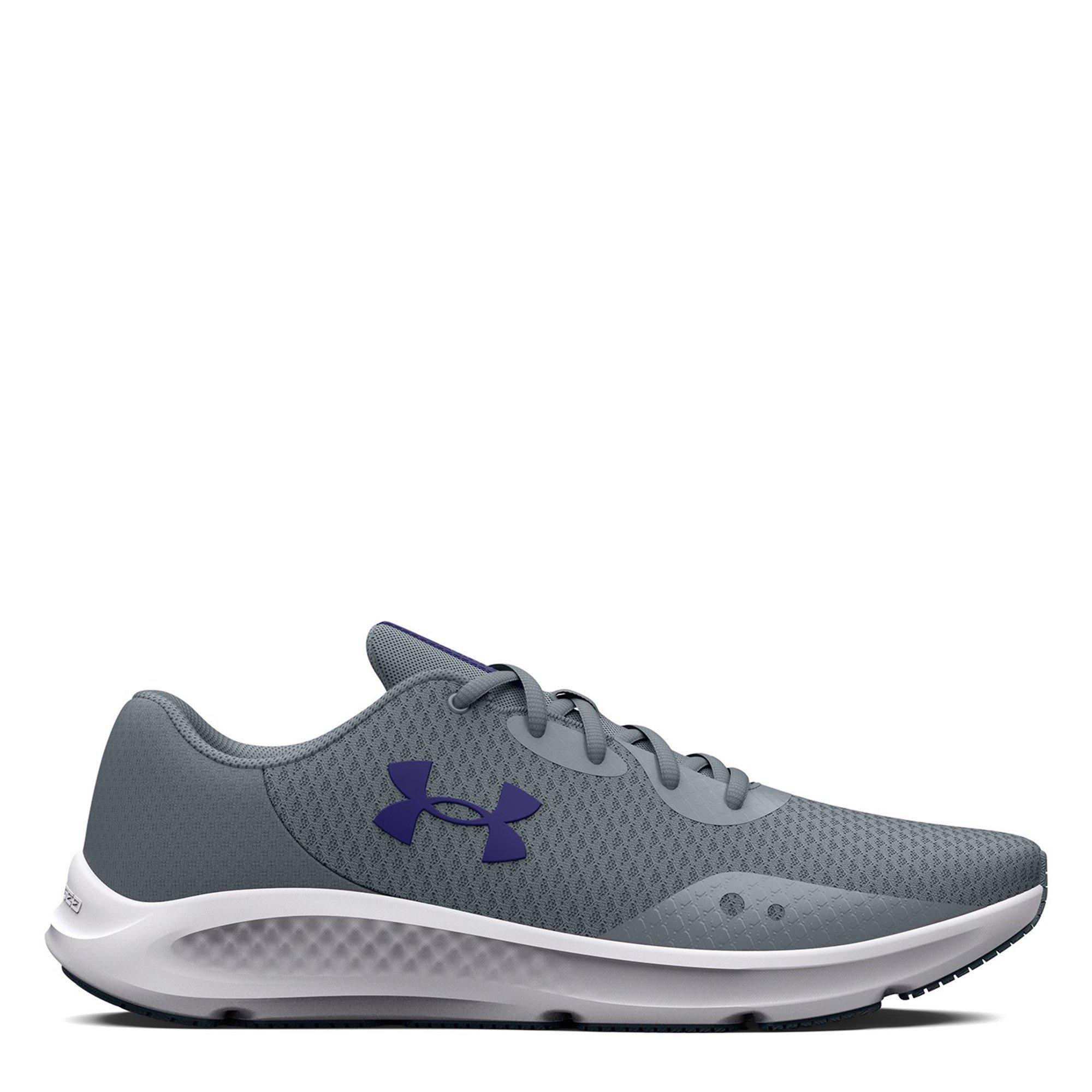 Gravel/S.Blue - Under Armour - Under Charged Pursuit 3 Mens Running Shoes - 1