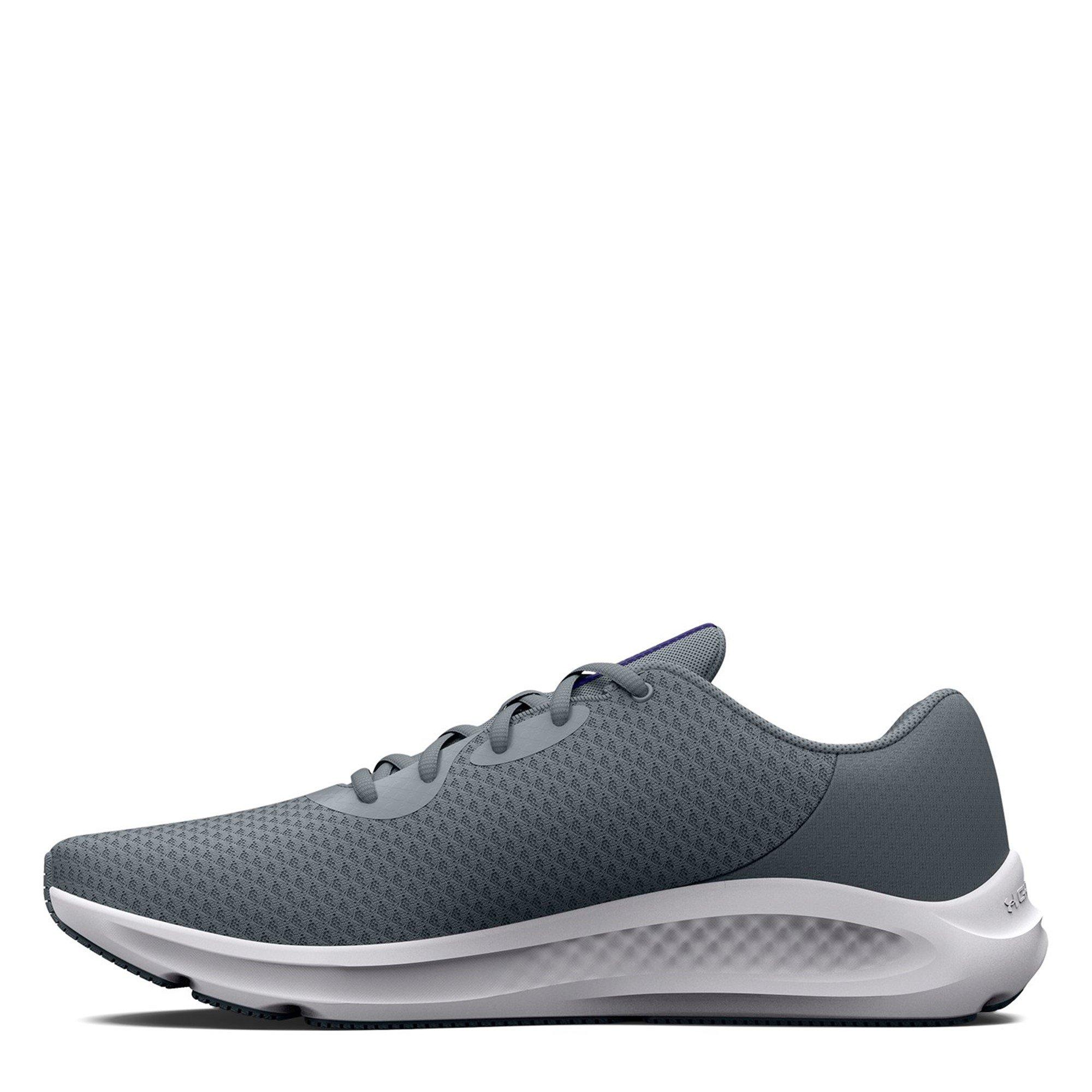 Gravel/S.Blue - Under Armour - Under Charged Pursuit 3 Mens Running Shoes - 2