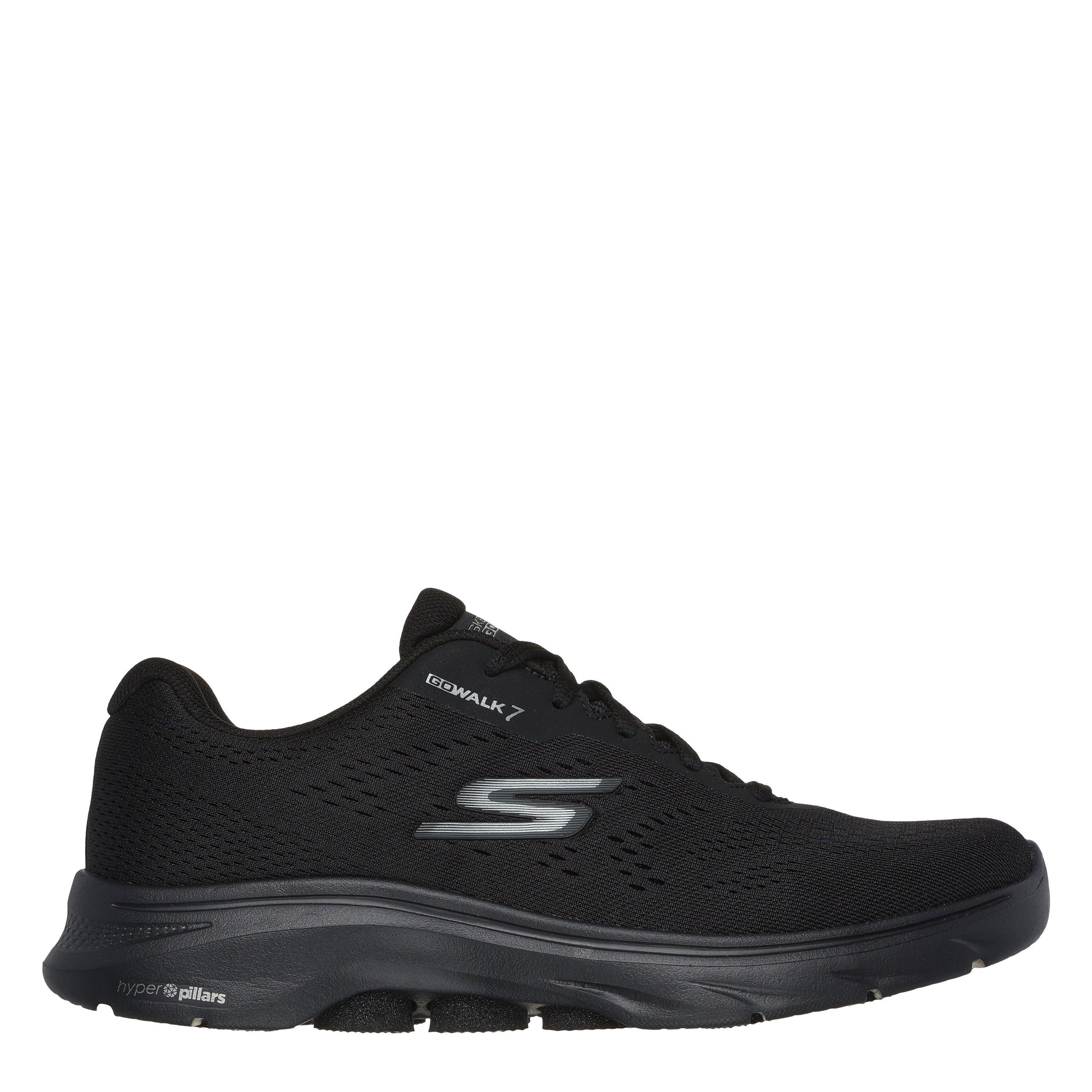 Black - Skechers - Men's Engineered Mesh Lace-Up Low-Top Trainers - 1