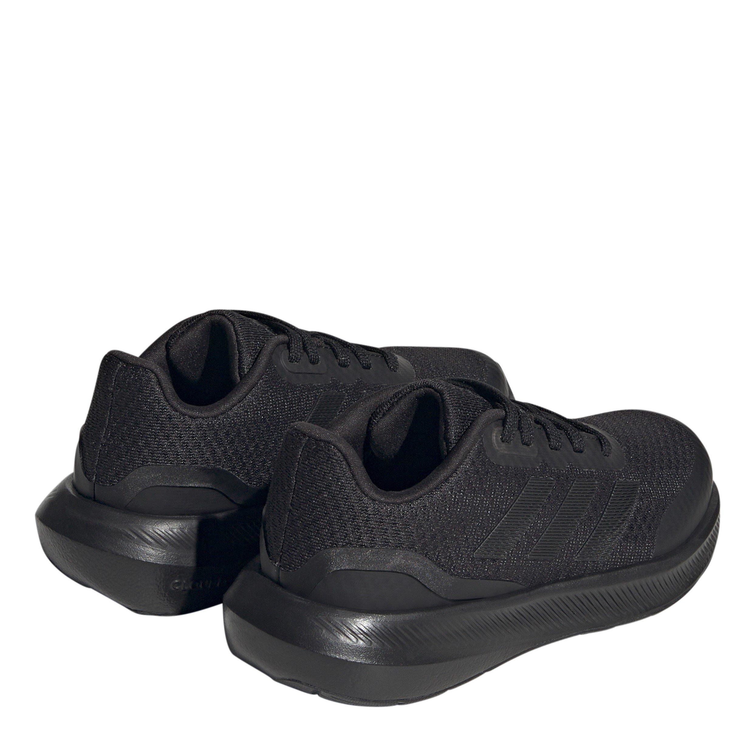 Black/Black - adidas - Runfalcon 3.0 K Road Running Shoes Unisex Adults - 4