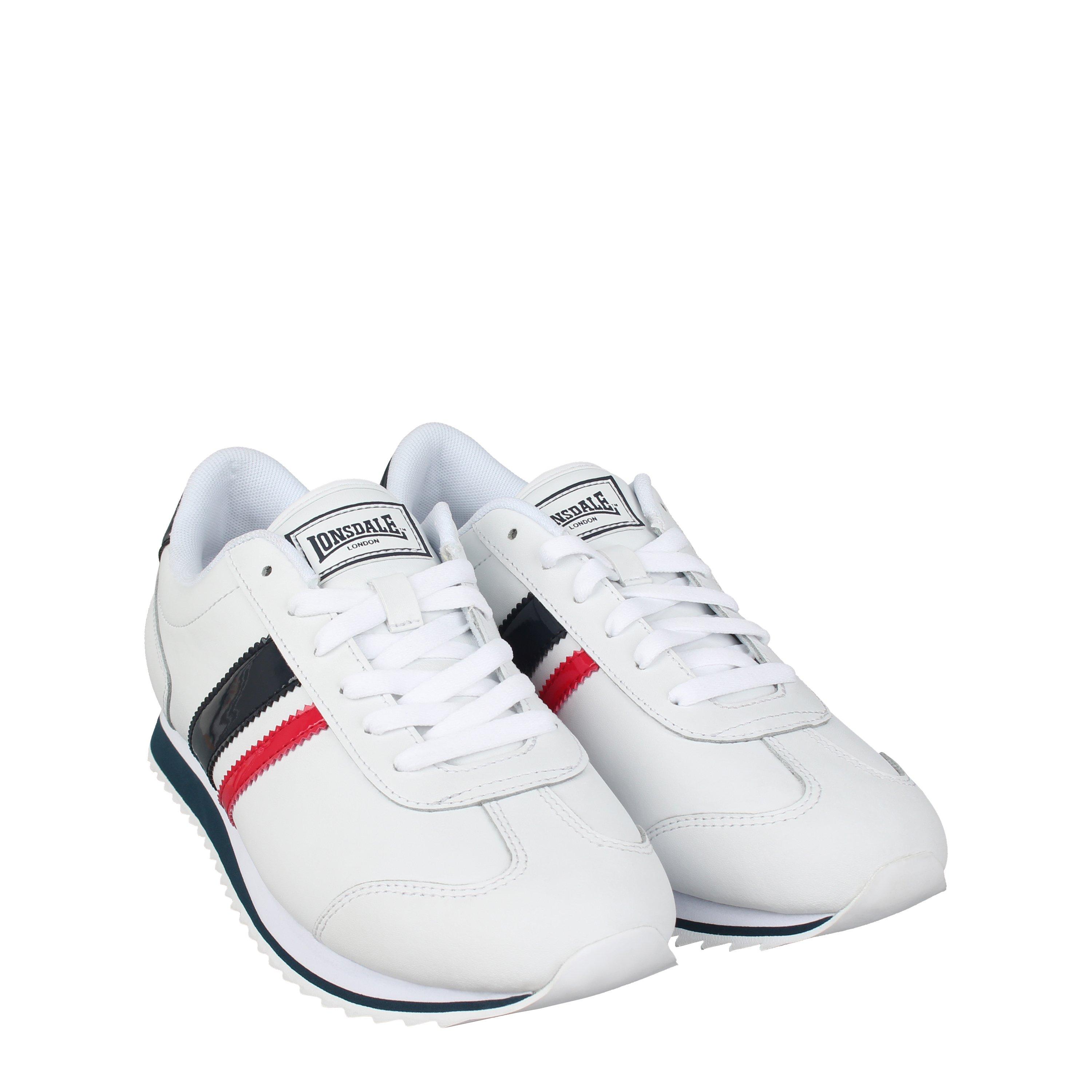 White/Navy/Red - Lonsdale - Russell Classic Low-Top Trainers - 3