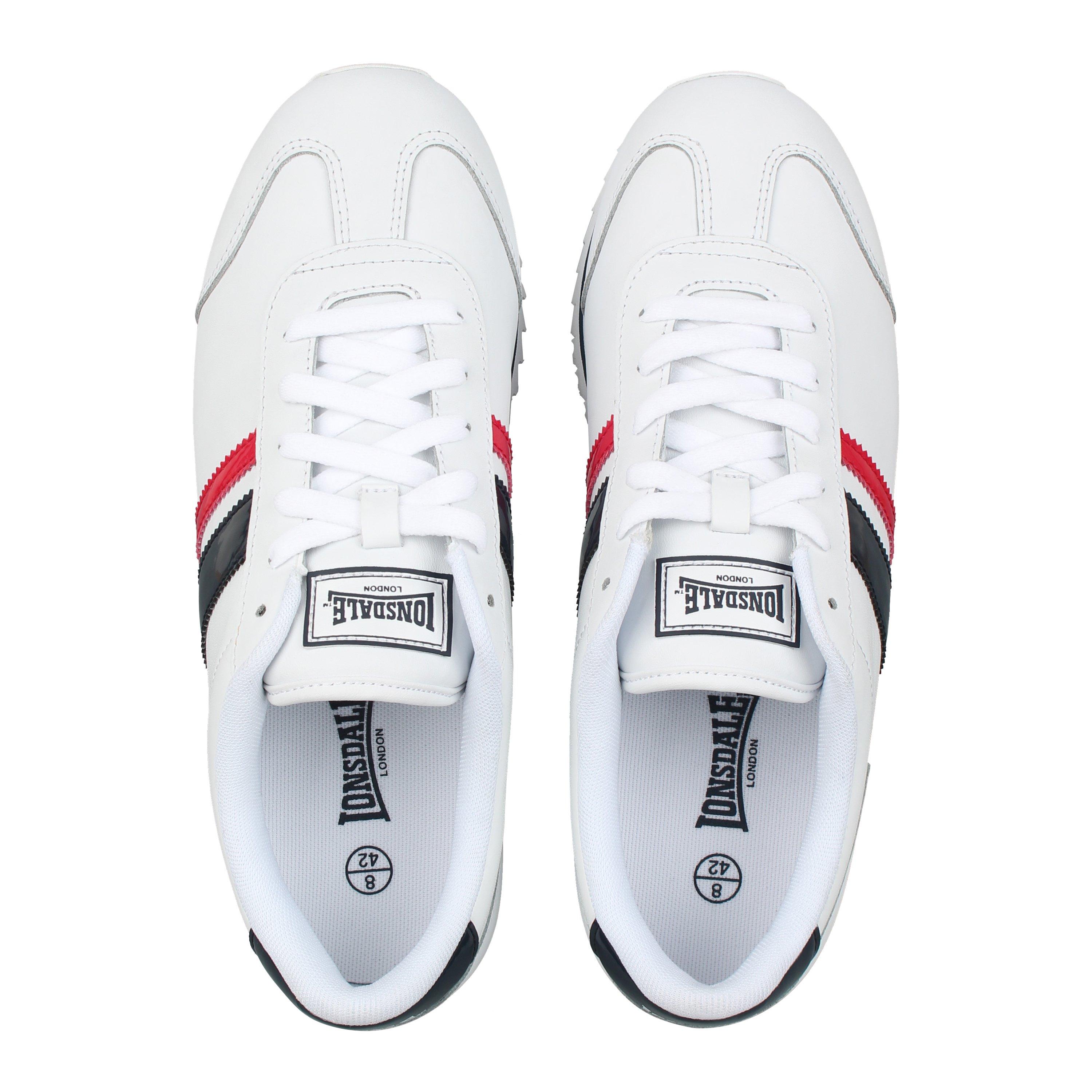 White/Navy/Red - Lonsdale - Russell Classic Low-Top Trainers - 5