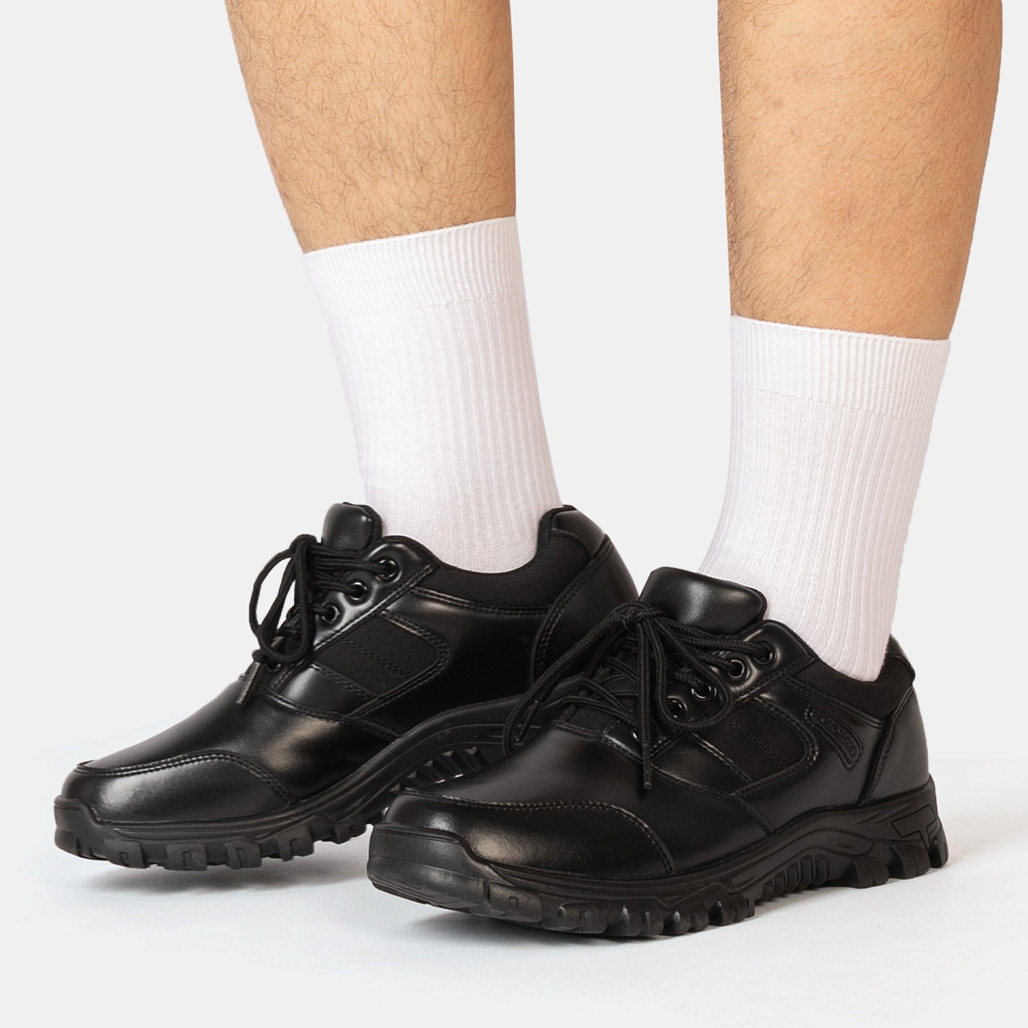 Black - Giorgio - Leather Mens shoes - 8