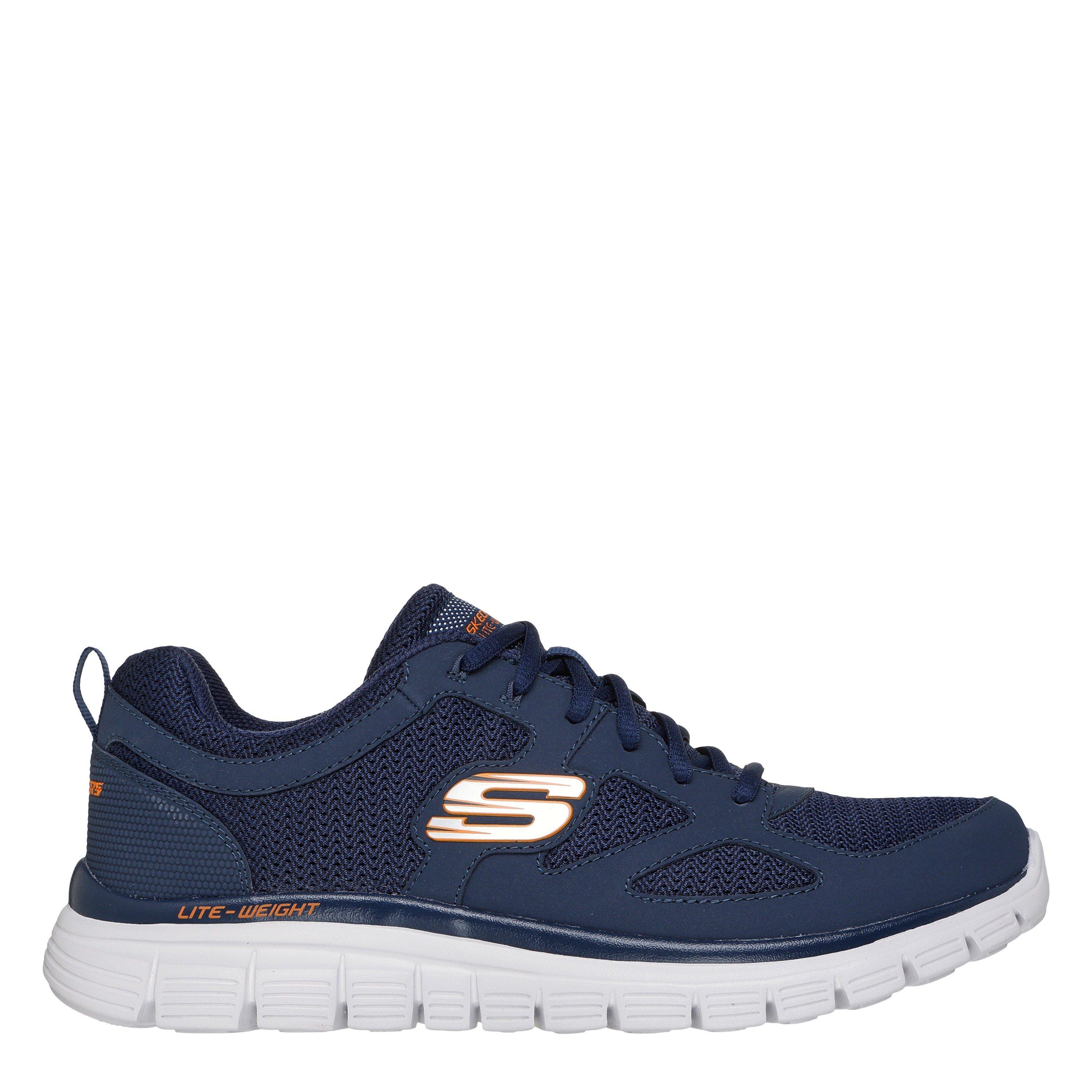 Skechers Men's Flex Burns Agoura Trainers - Navy/Orange - 8 (42)