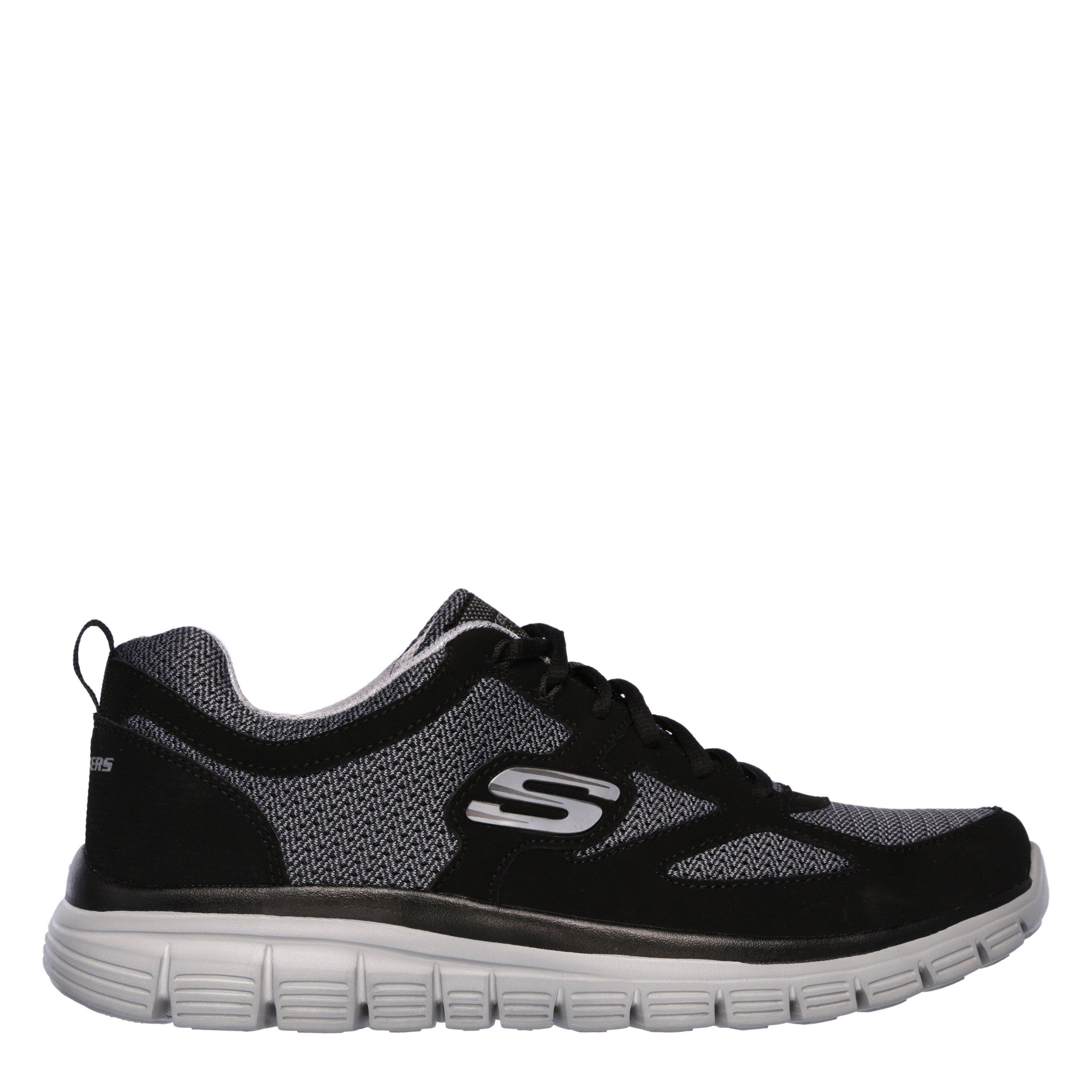 Skechers Men's Flex Burns Agoura Trainers - Black/Grey - 10.5 (45.5)