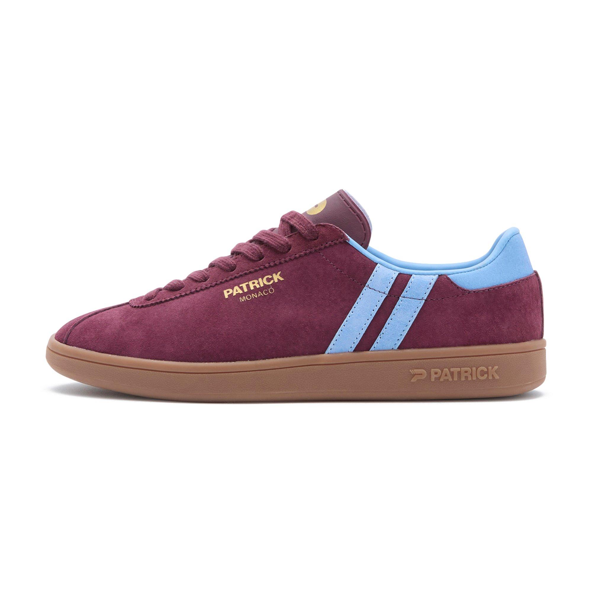 Burgndy/Sky Blu - Patrick - Men's Heritage Low-Top Trainers - 1