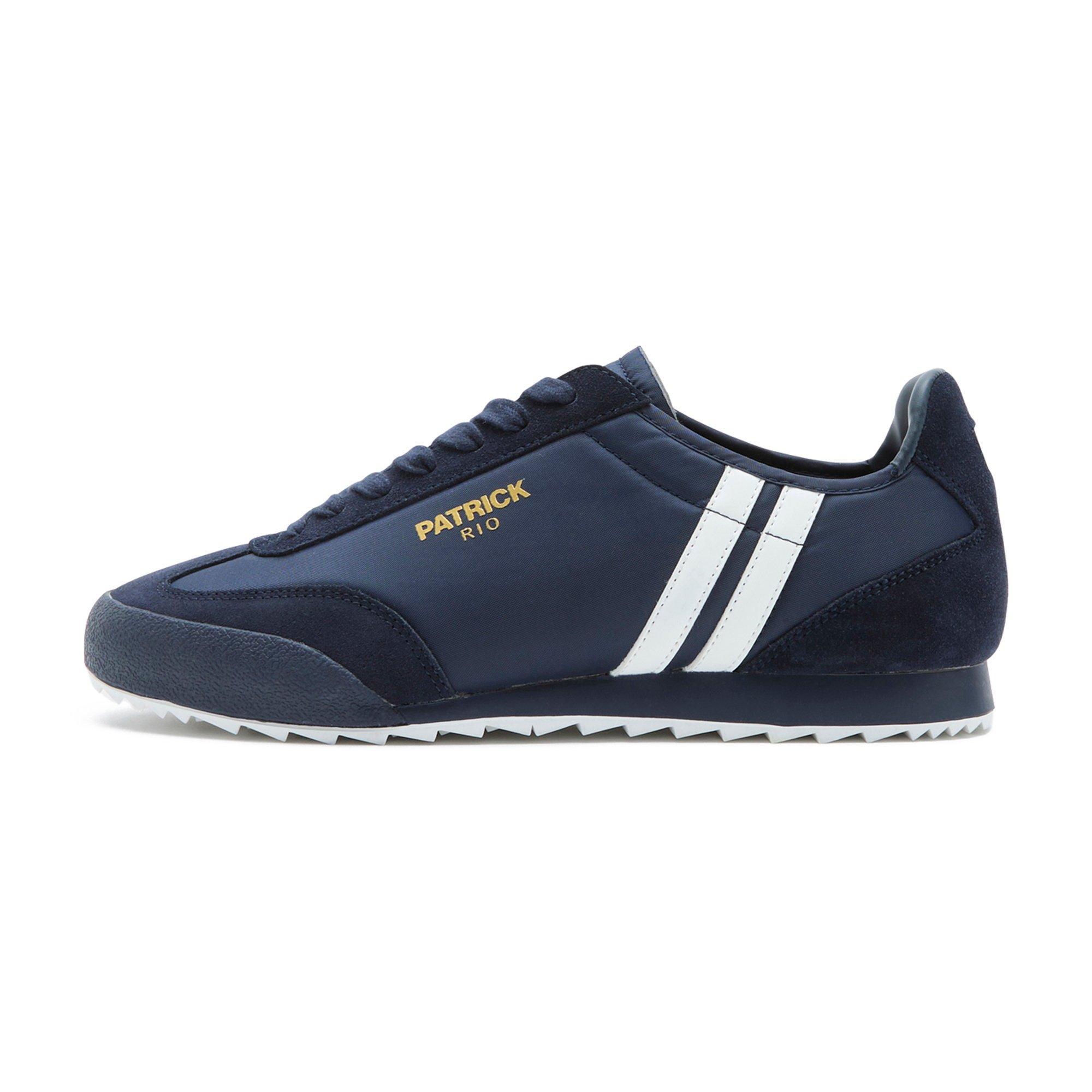 Patrick Men's Rio Runner Heritage Low-Top Trainers - Navy/White - 8 (42)