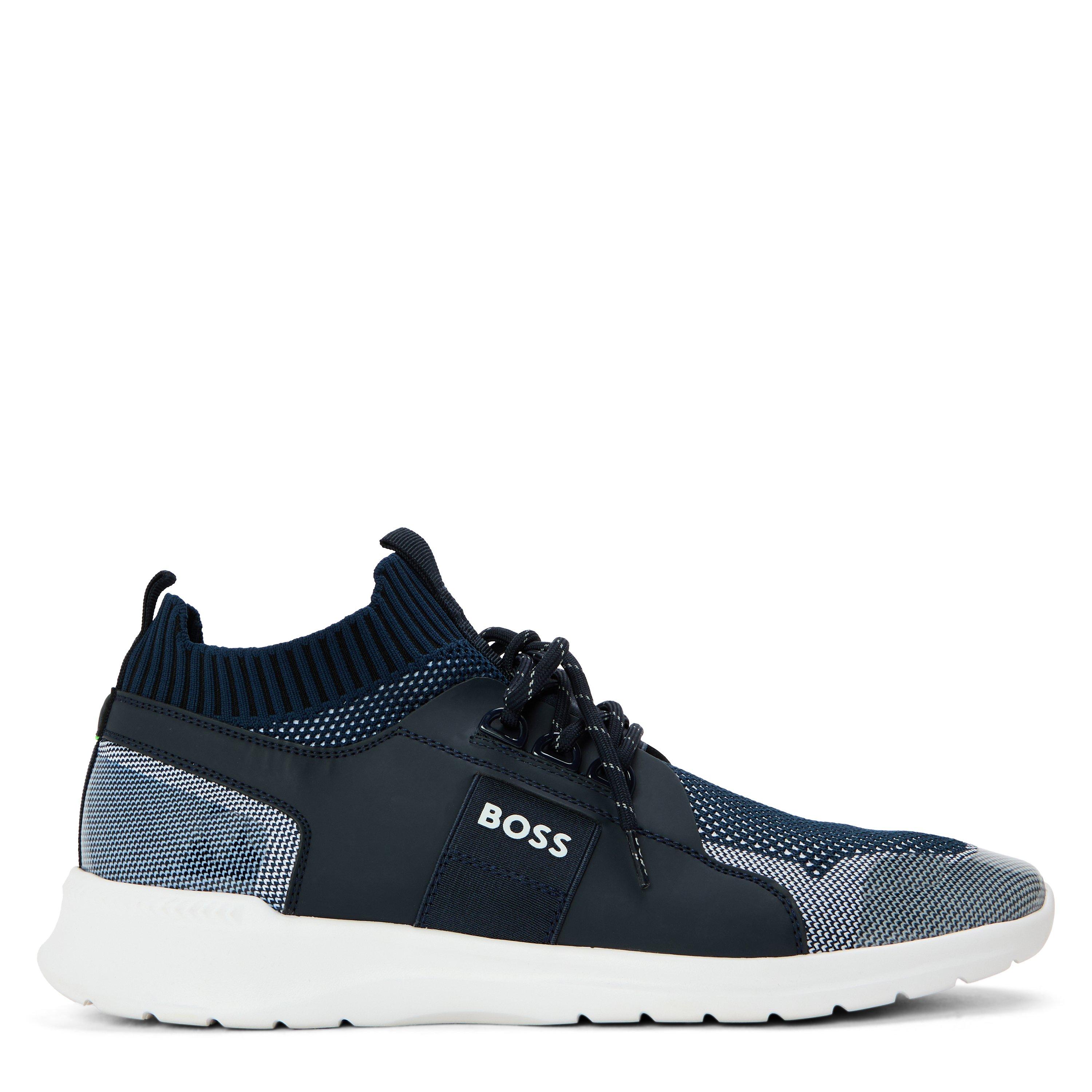 Dark Blue - Boss - Men's Extreme Knitted Classic Low-Top Trainers - 1