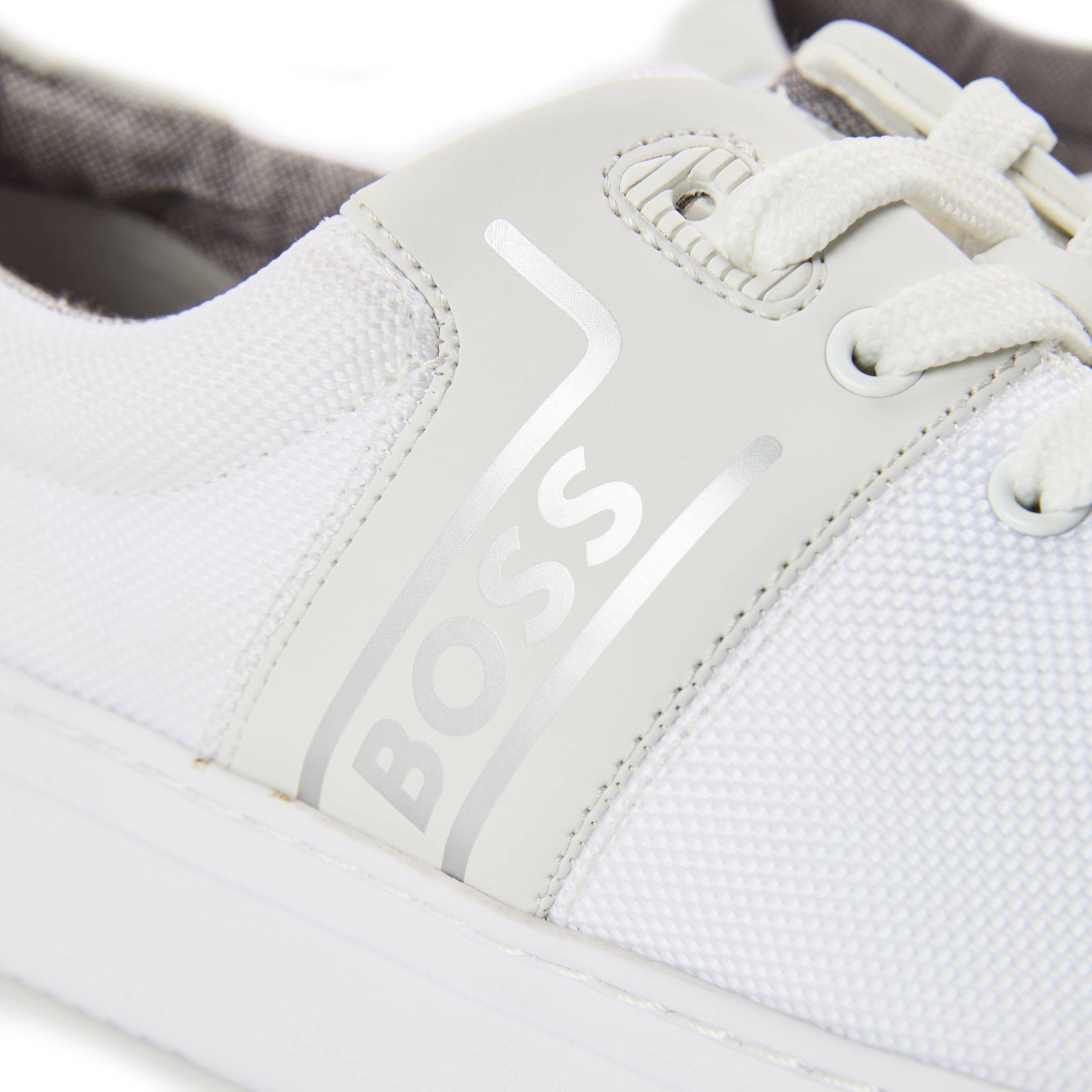 White - Boss - Men's Enlight Tenn Classic Low-Top Trainers - 3