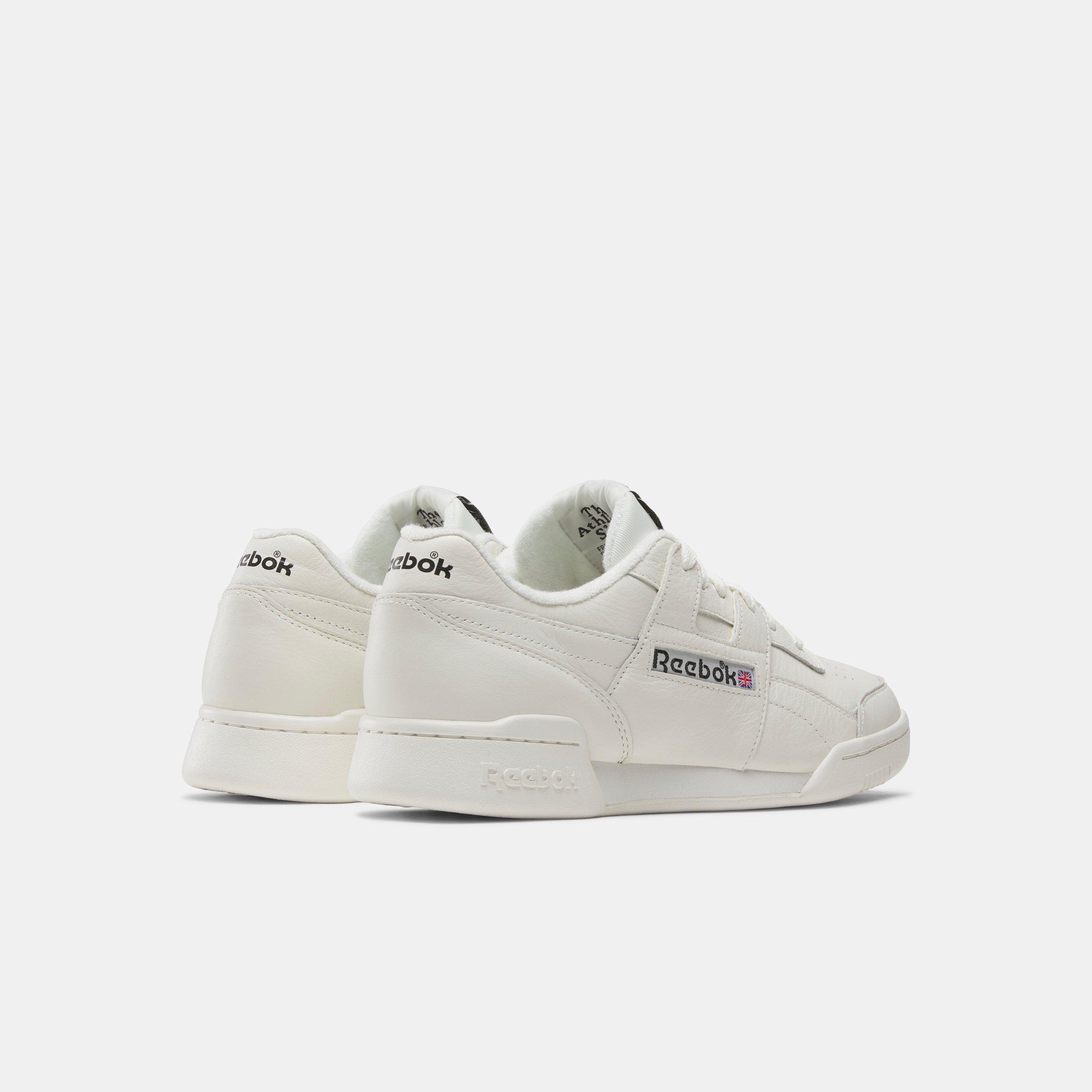 Off White/Black - Reebok - Men's Workout Plus Low-Top Trainers - 2