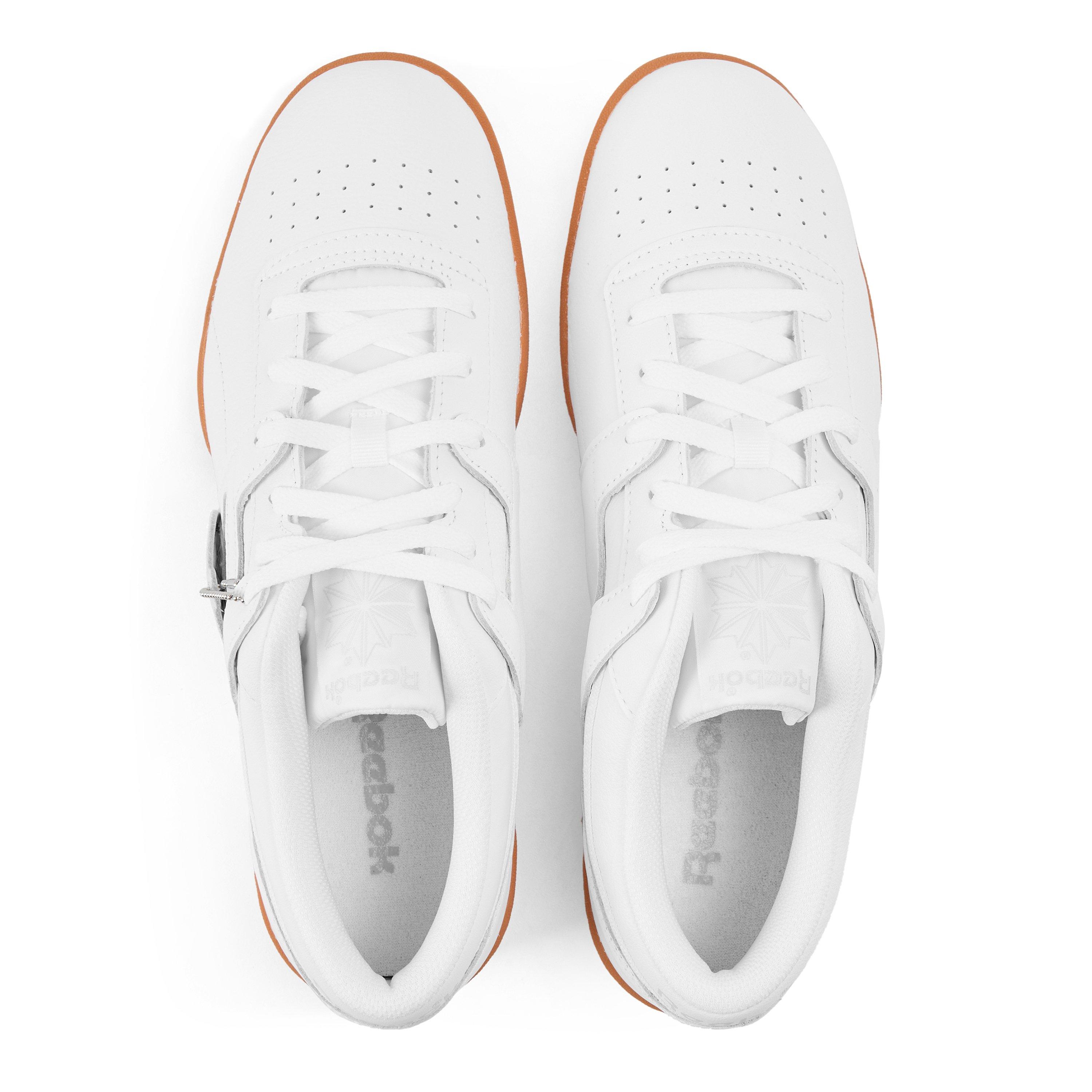 White/Gum - Reebok - Men's Workout Clean Low-Top Trainers - 4