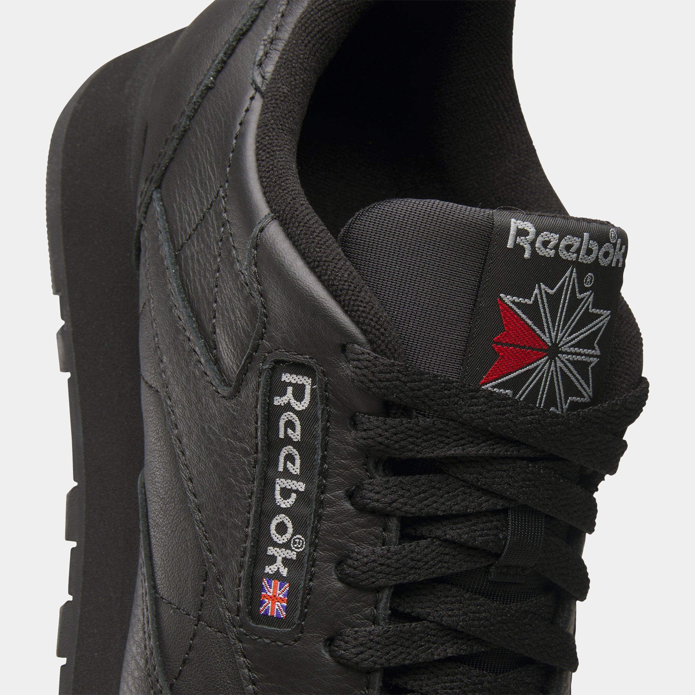 Black - Reebok - Reebok Classic Leather/Cblack/Cblack/Pugry - 5