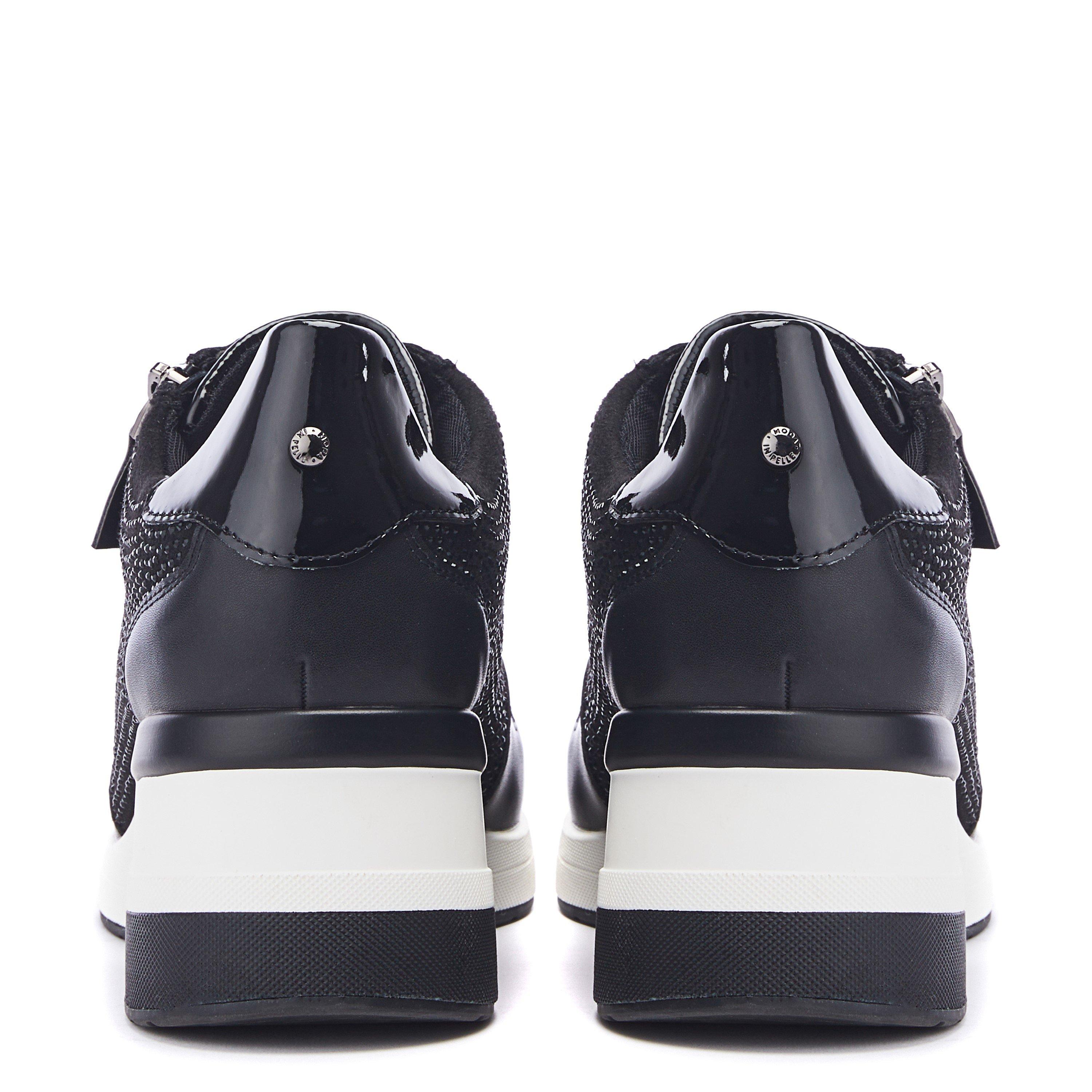 NOIR - Moda in Pelle - Women's Brookie Porvair Wedge Trainers - 3