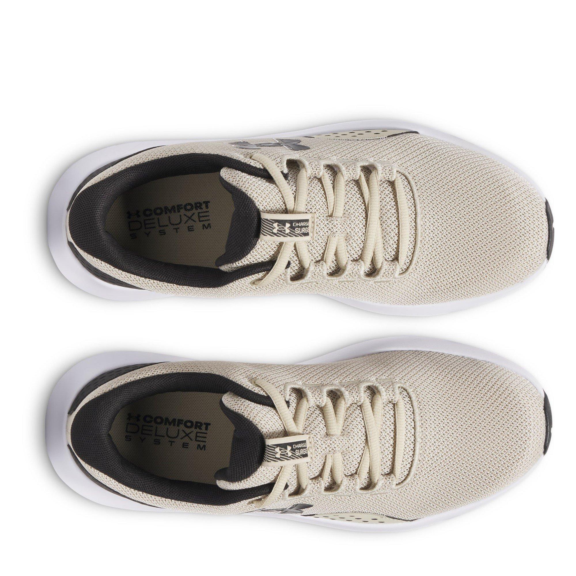 Khaki/Blk/Black - Under Armour - Charged Surge 4 Mens Running Shoes - 4