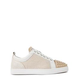 Christian Louboutin Louis Junior Spikes Canvas Sneakers