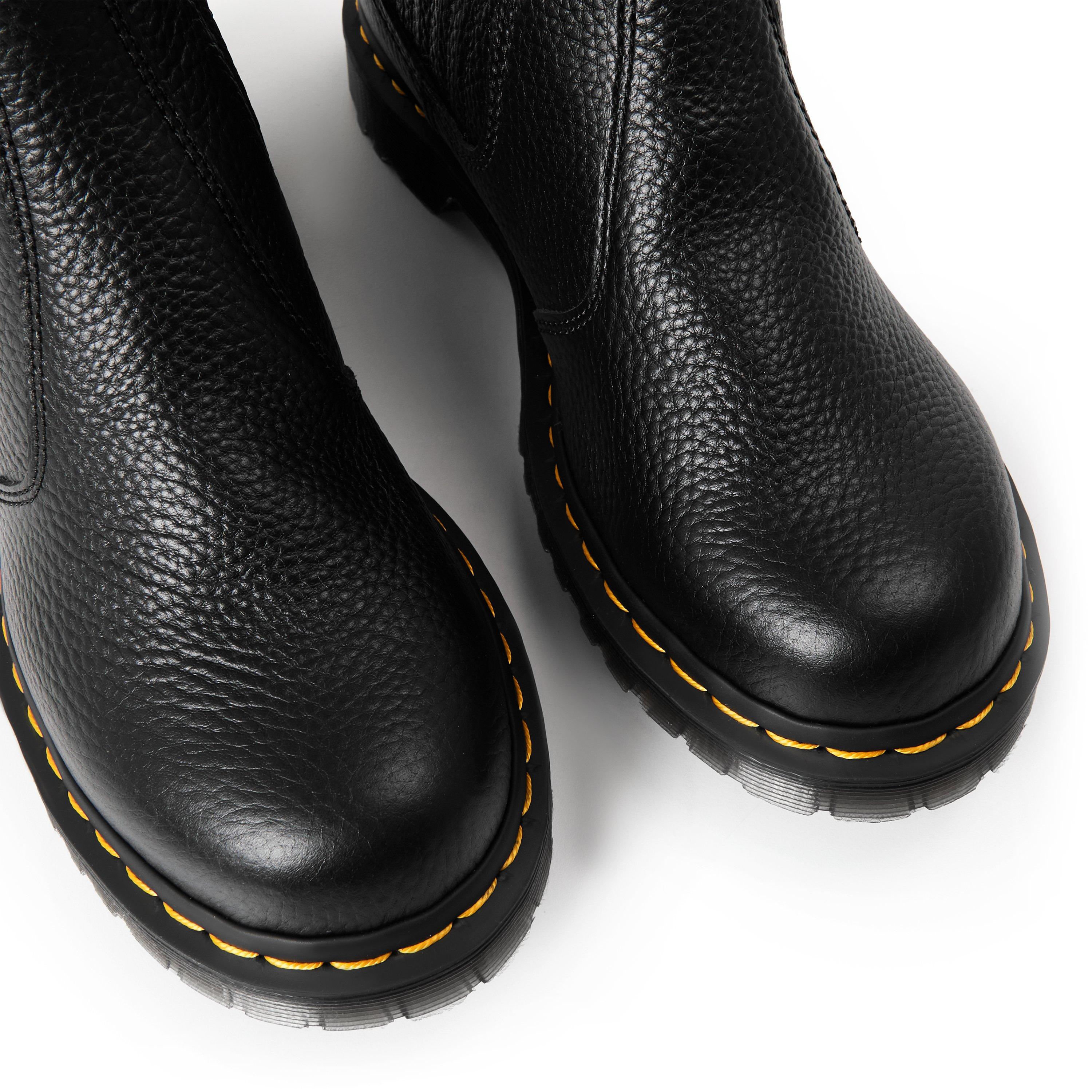 Black Milled - Dr Martens - 2976 Leonore Faux-Fur Lined Chelsea Boot - 3