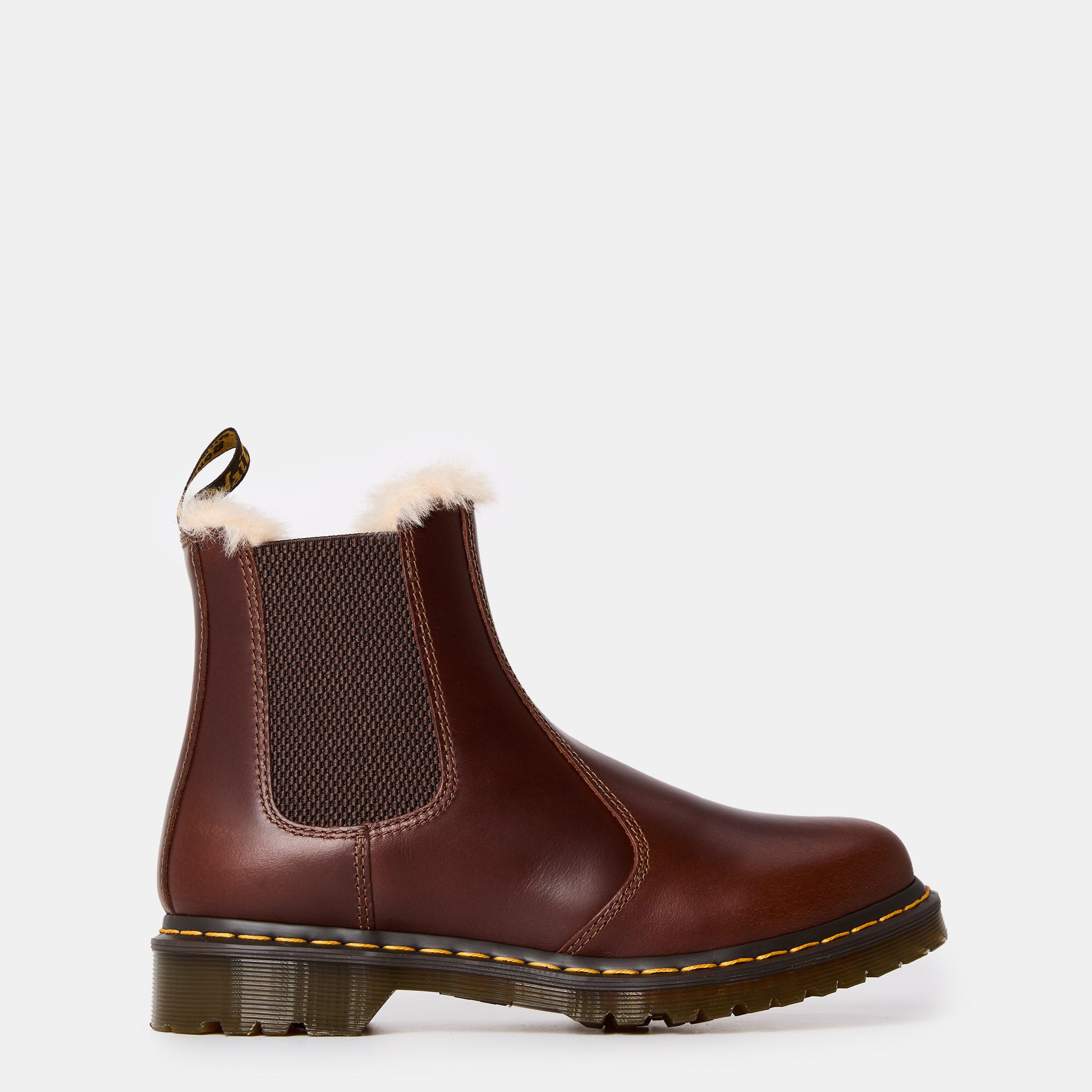Dr Martens 2976 Leonore Fur Lined Chelsea Boot - Butterscotch - Size 7 (41)