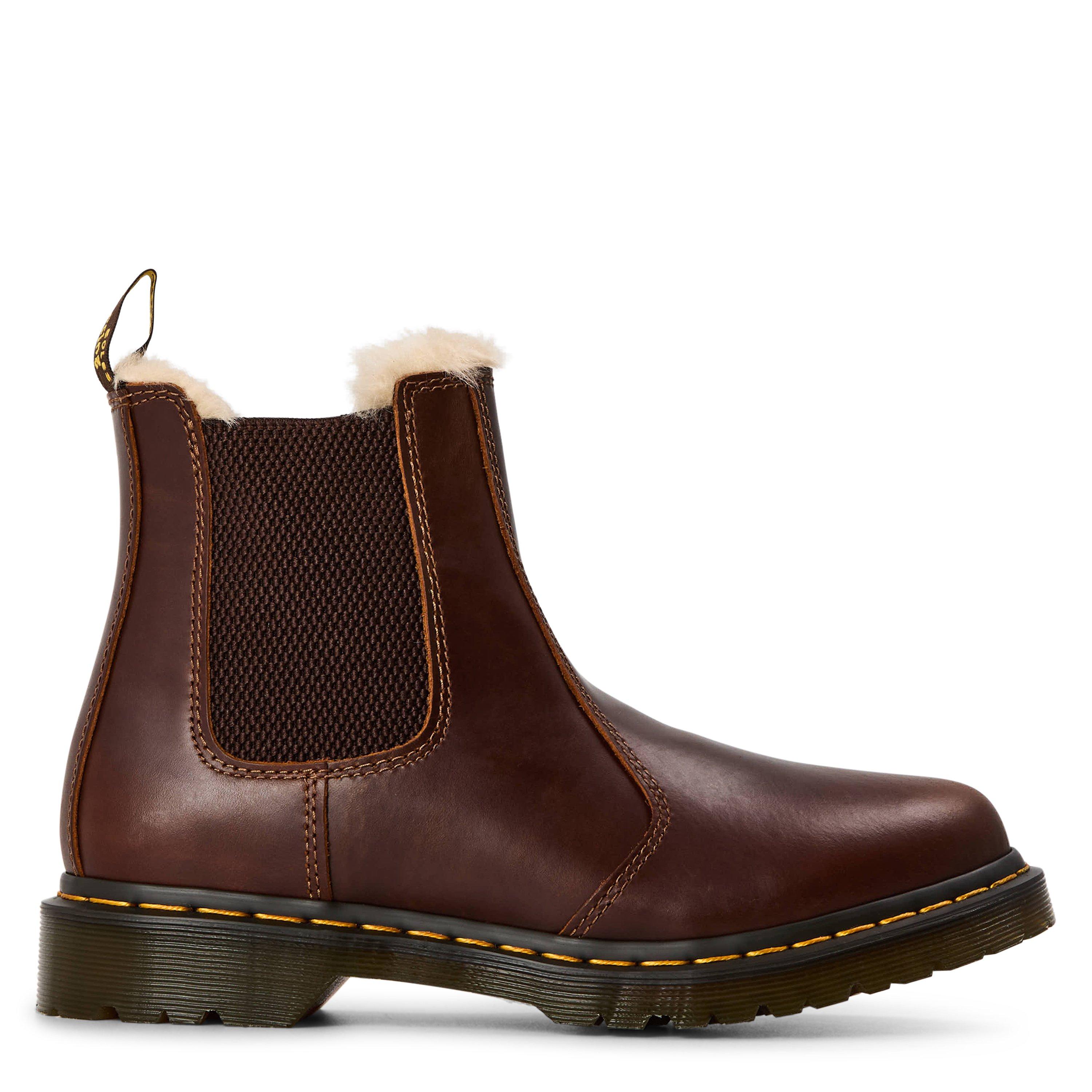 Dr Martens Women's 2976 Leonore Fur Lined Chelsea Boot - Buttrsctch Orln - 6 (39)
