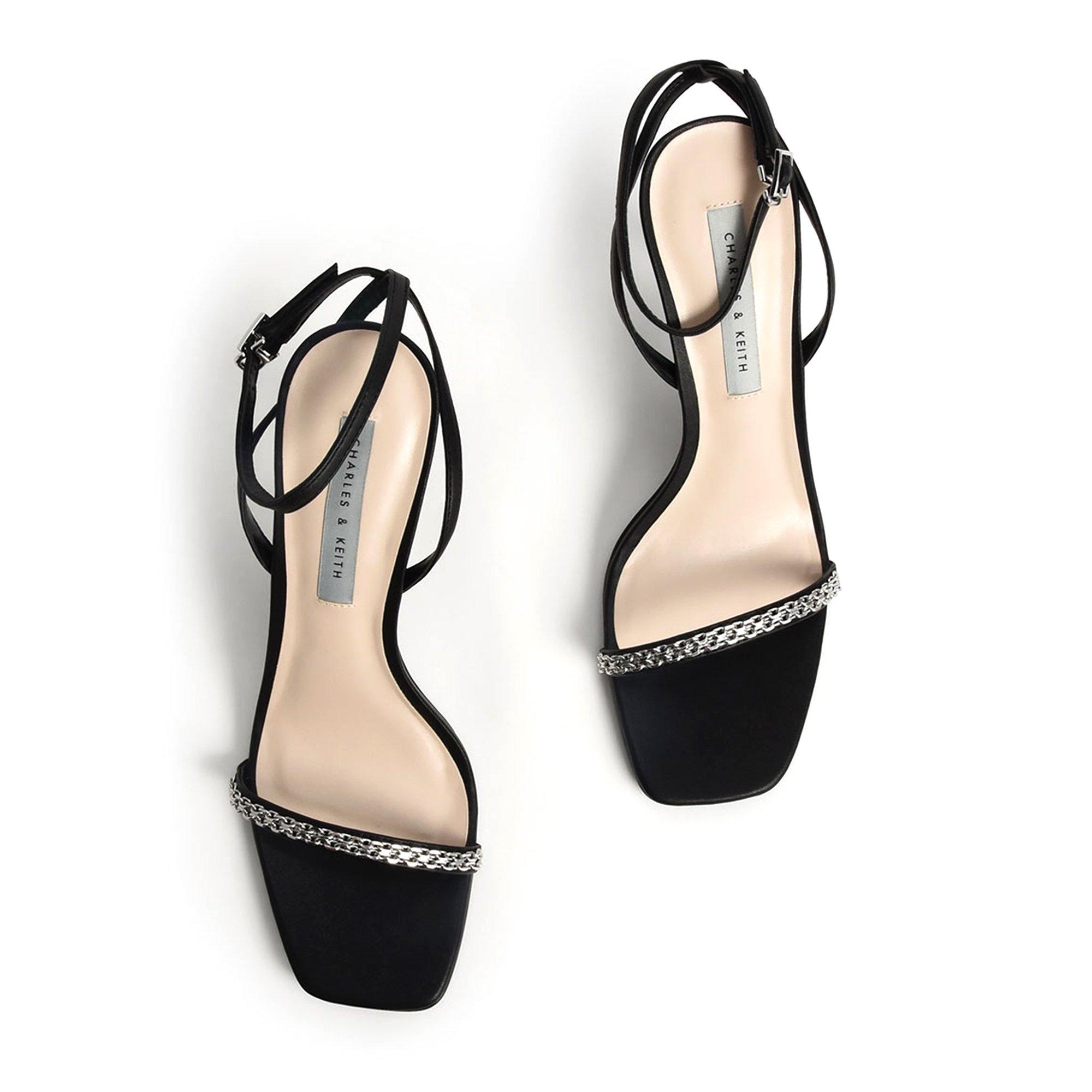 Black - Charles and Keith - Ankle Strap Stiletto Heels - 5