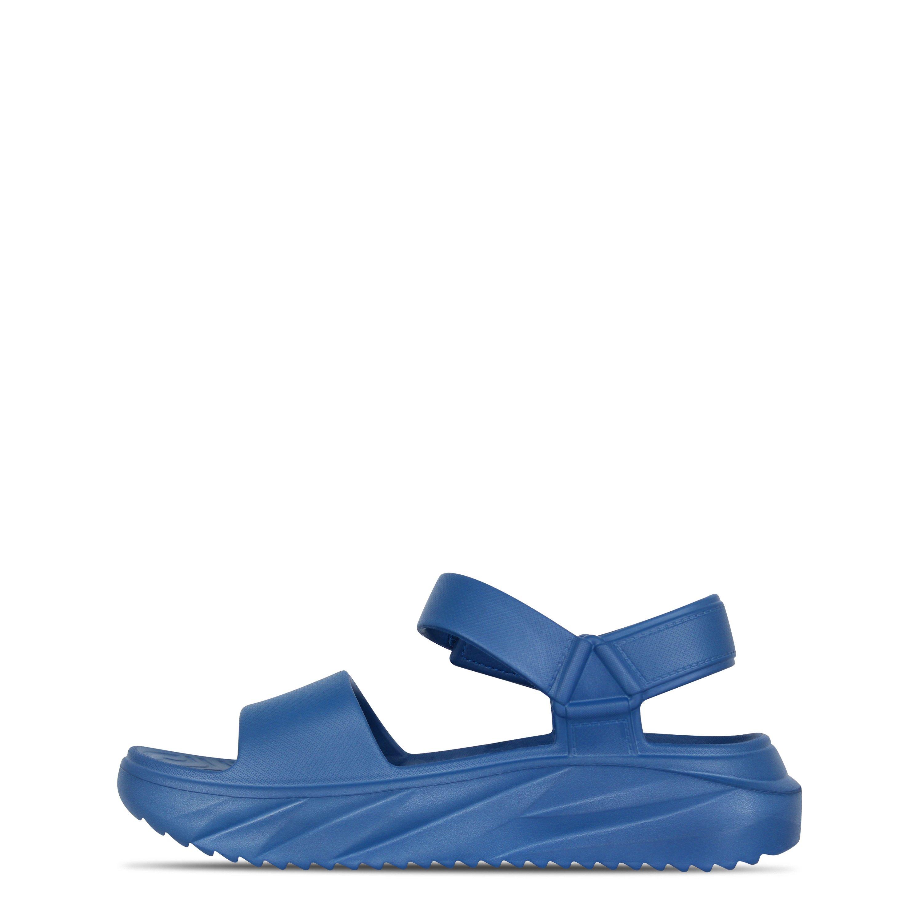 Blå - Fabric - Platform Sandals Womens - 3