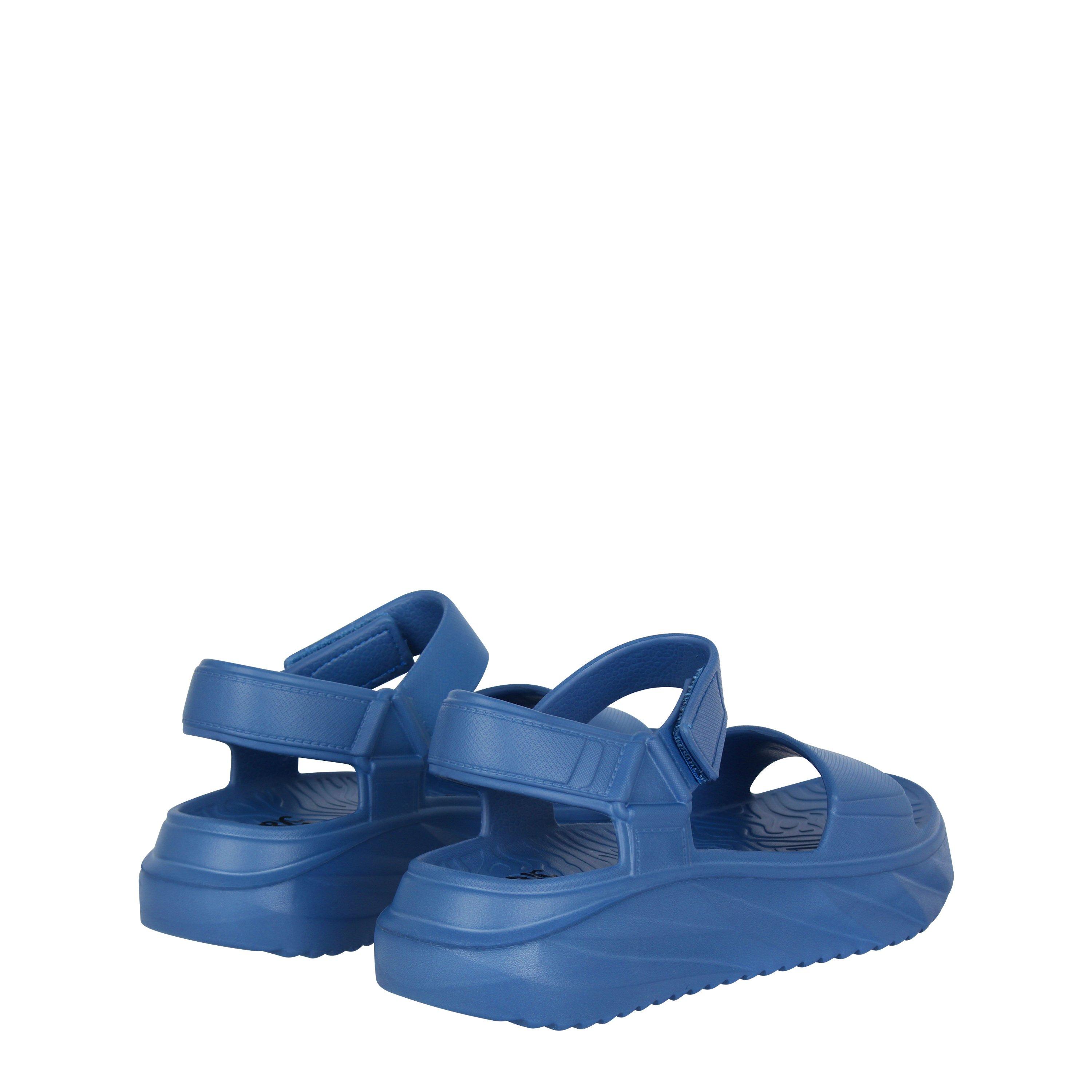 Blå - Fabric - Platform Sandals Womens - 5