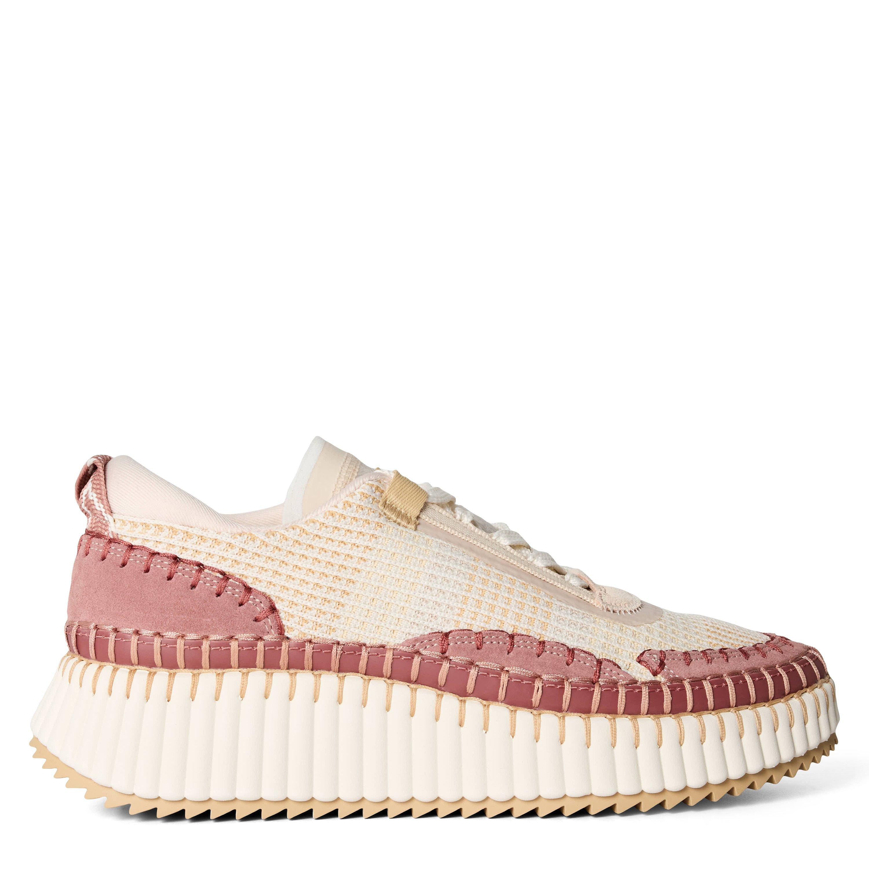 Chloé Women's Beige Nama Sneakers In Rosy - Image 6