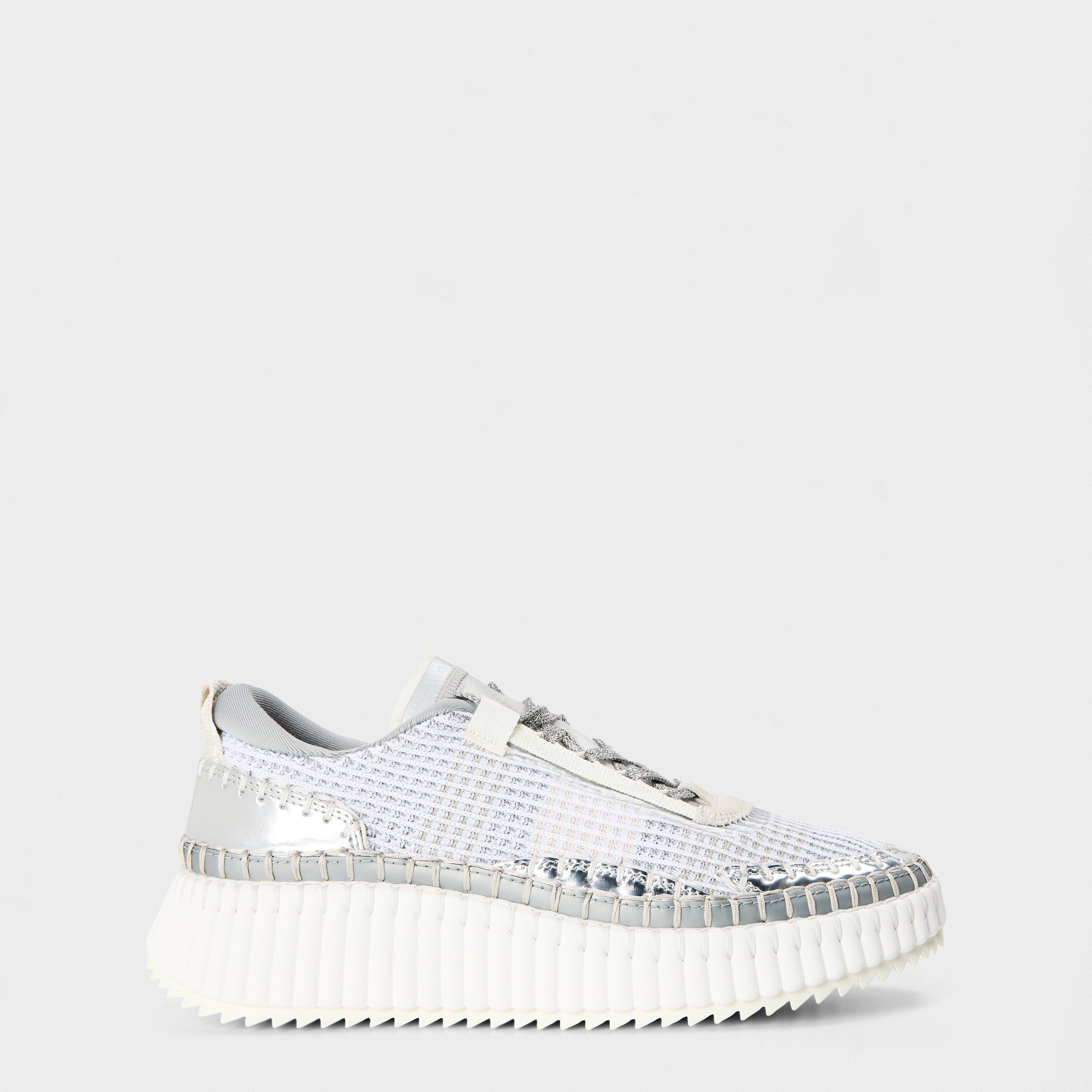 Chloe Nama Sneakers - Silver Grey - Size 5 (38)