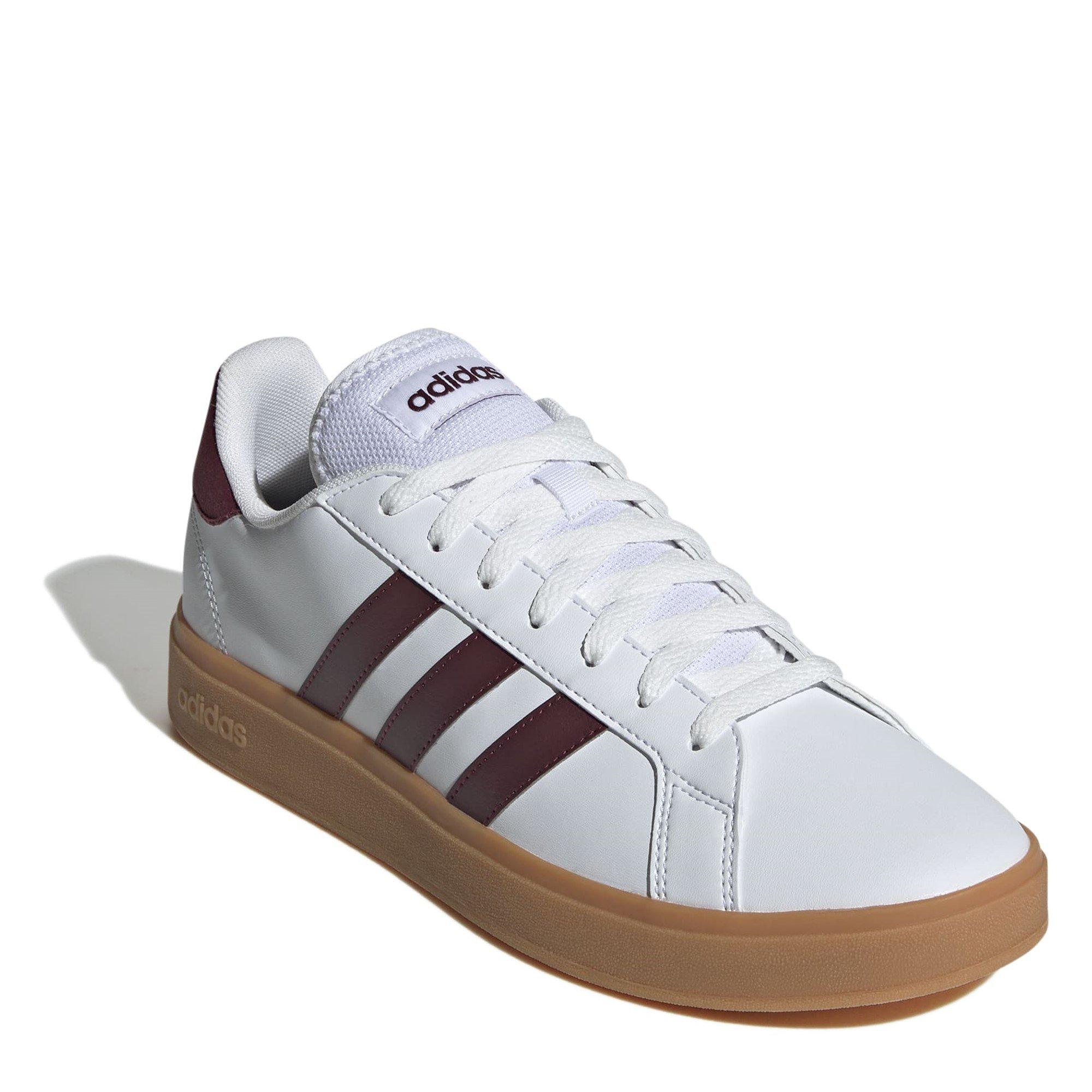 Wht/Red/Gum 10 - adidas - Grand Court TD Lifestyle Court Mens Shoes - 3