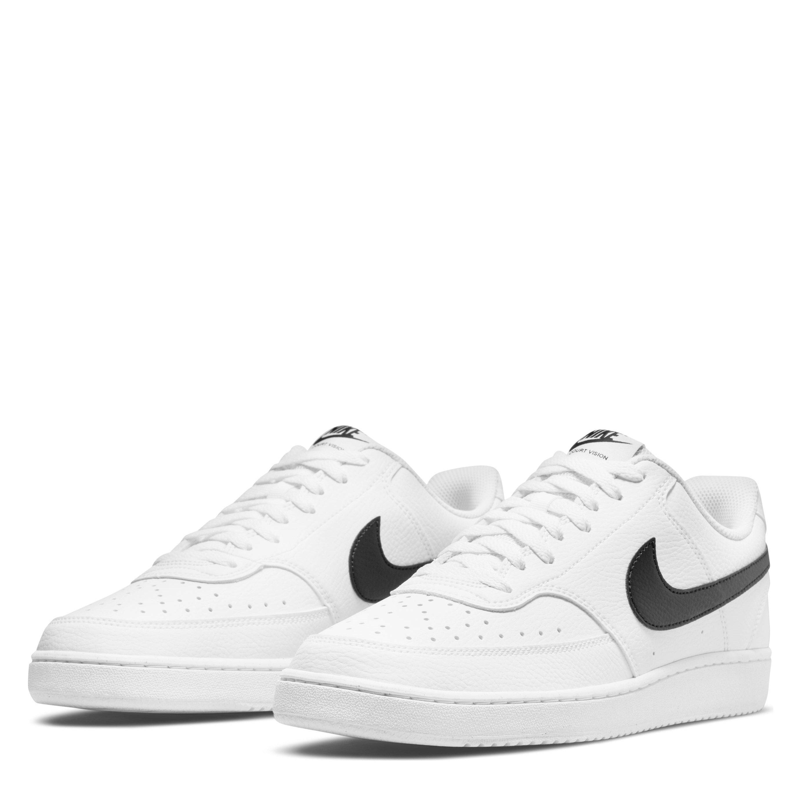 Wht/Blk-Wht - Nike - Court Vision Low Next Nature Mens Shoes - 3