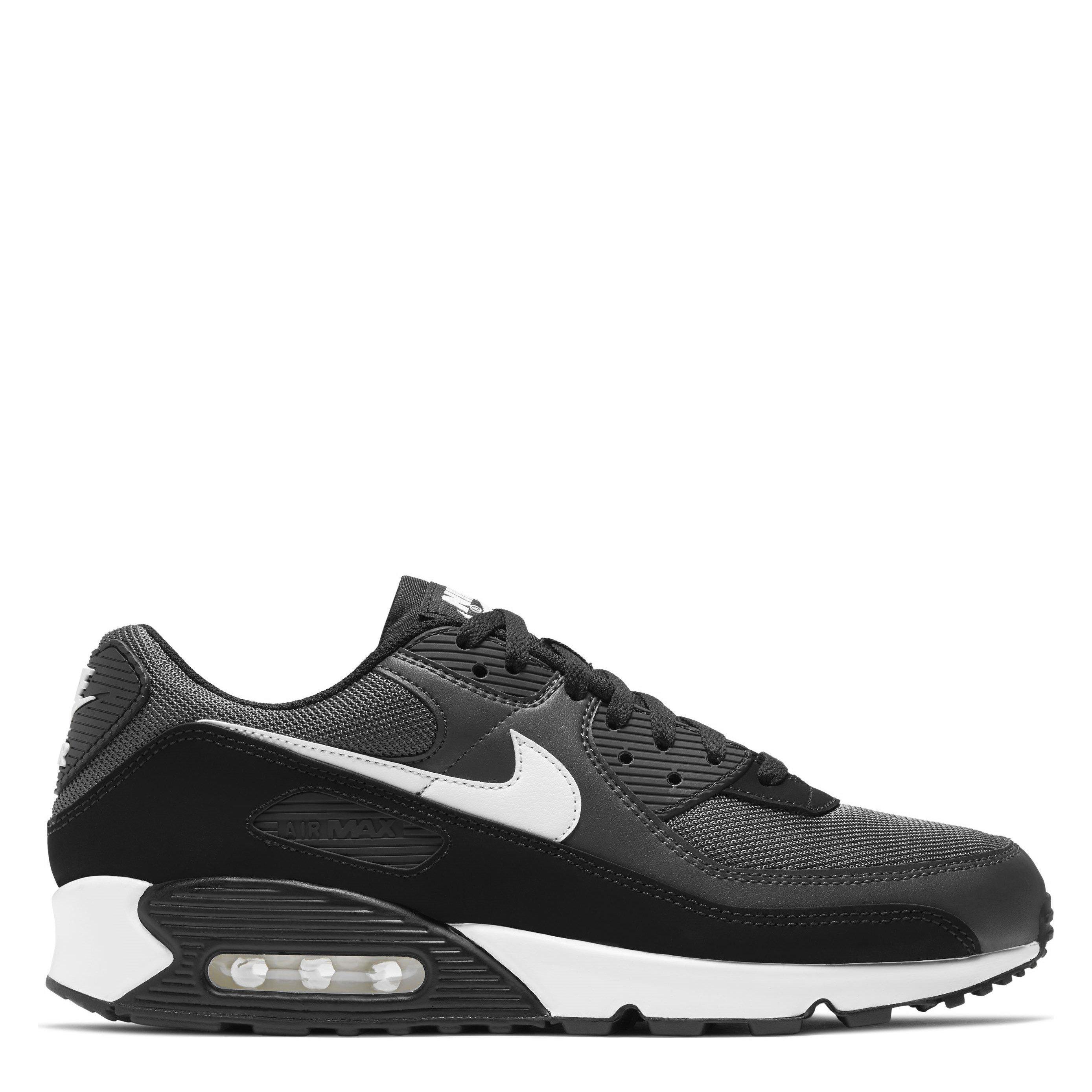 Black/White - Nike - Air Max 90 Trainers Mens - 1
