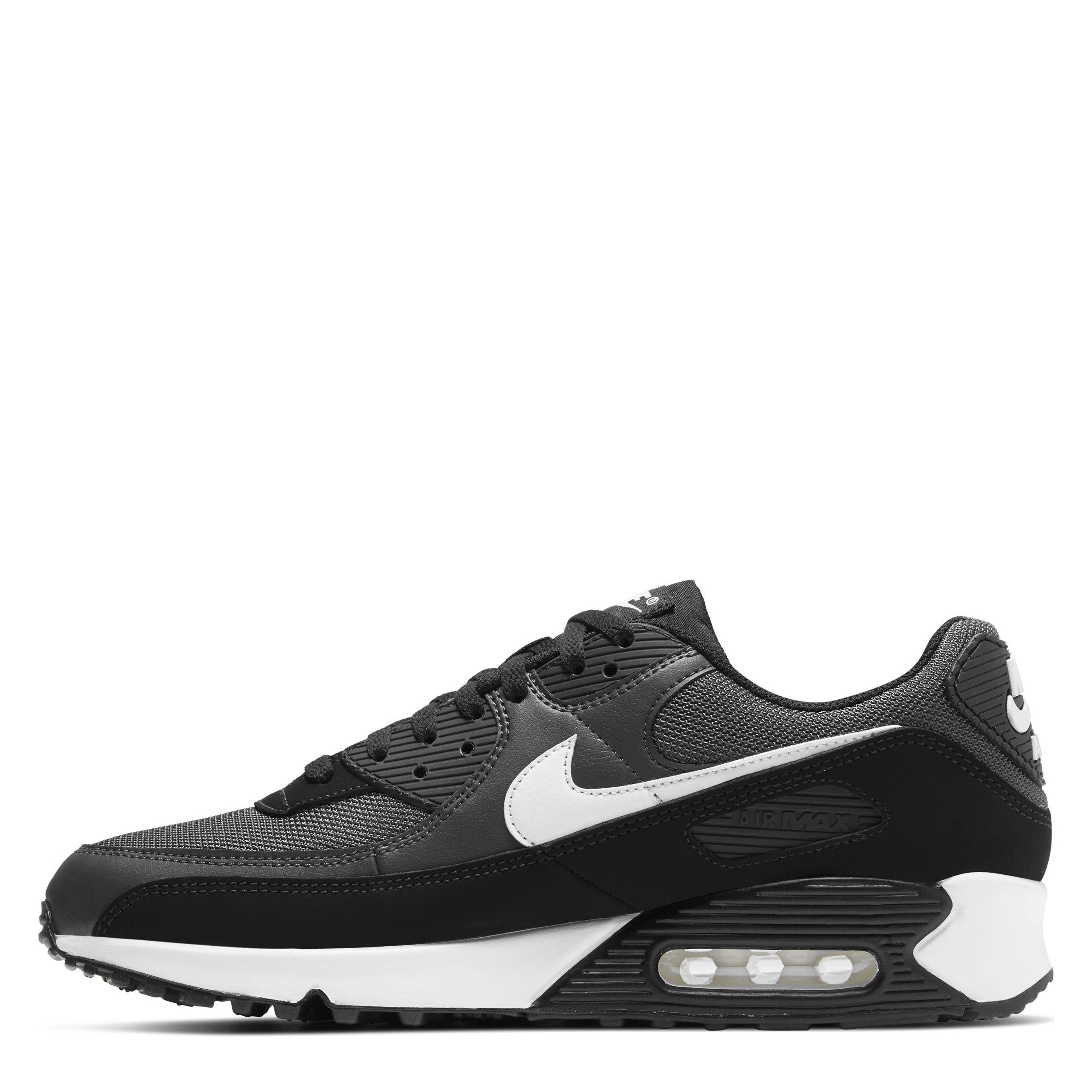 Black/White - Nike - Air Max 90 Trainers Mens - 2