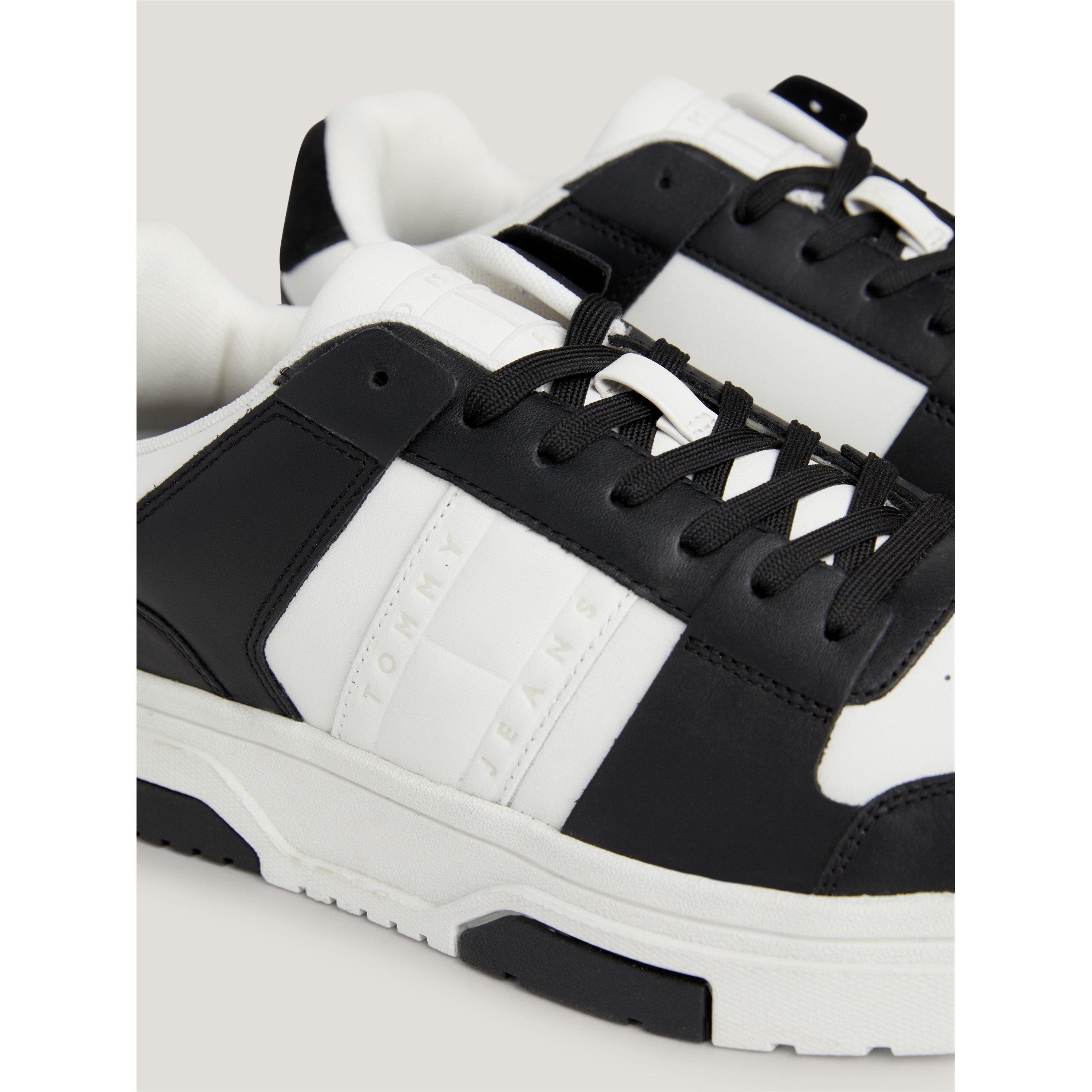 White/Black - Tommy Jeans - Tommy Brooklyn Leather Trainers - 2