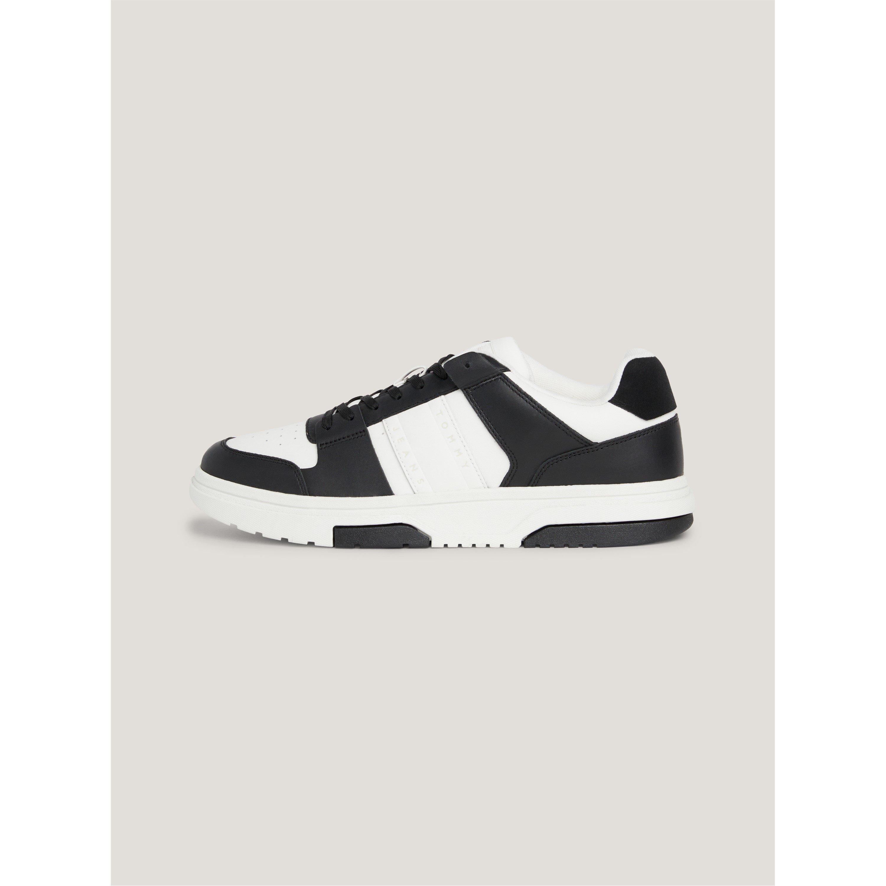 White/Black - Tommy Jeans - Tommy Brooklyn Leather Trainers - 3