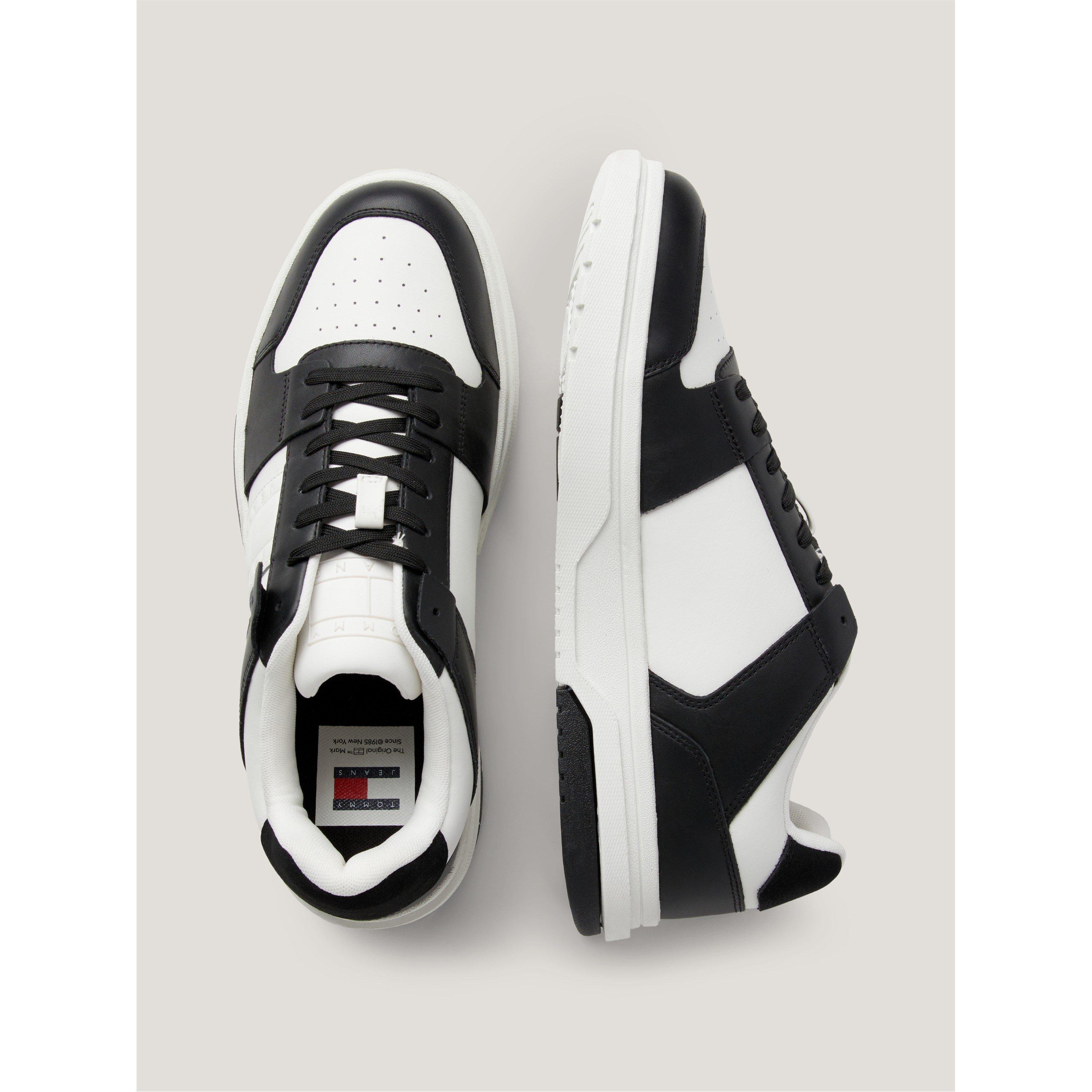White/Black - Tommy Jeans - Tommy Brooklyn Leather Trainers - 5