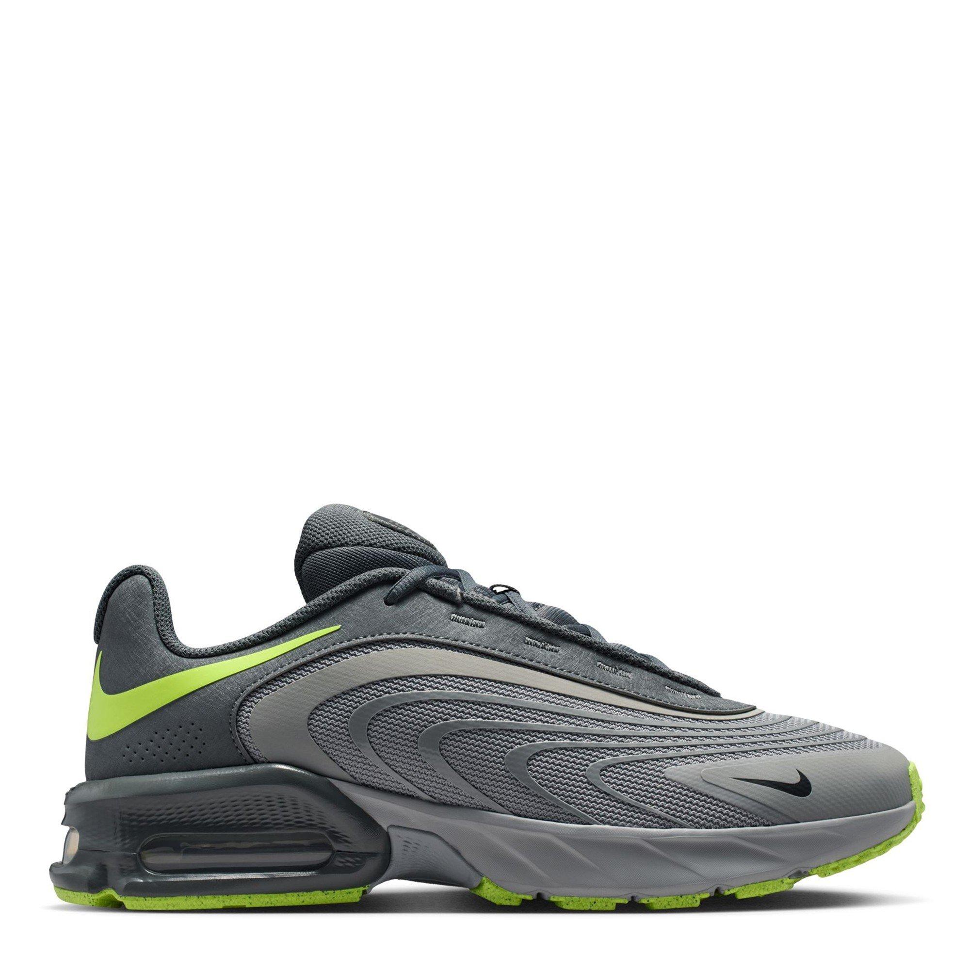 Nike Men's Air Max Fire Sneakers - Grey/Neon - 9.5 (44.5)