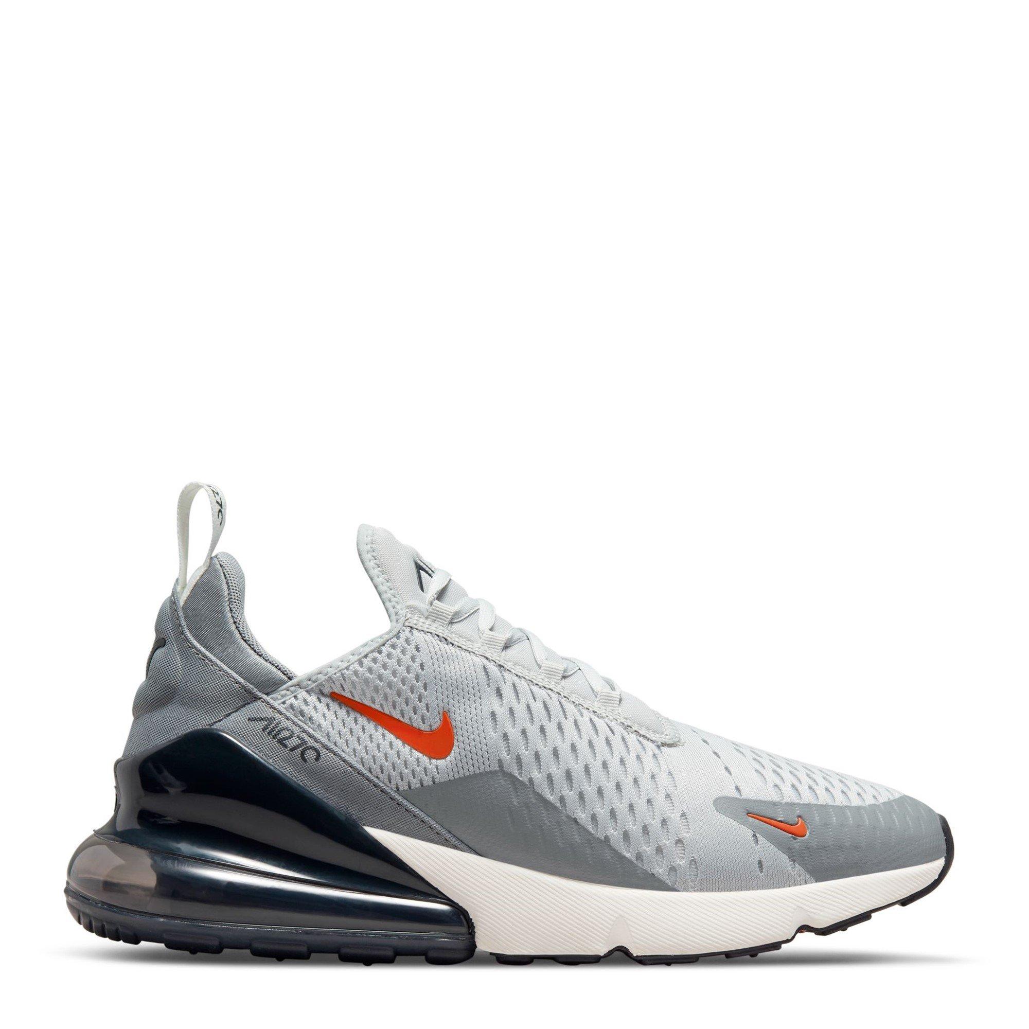 Nike Men's Air Max 270 Trainers - Grey/Ora/Sail - 8.5 (43)